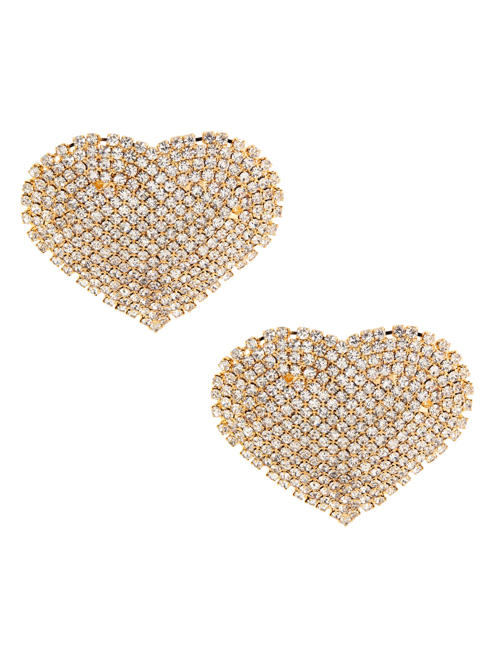 Kenneth Jay Lane Women's Goldtone & Crystal Heart Pavé Earrings - Gold