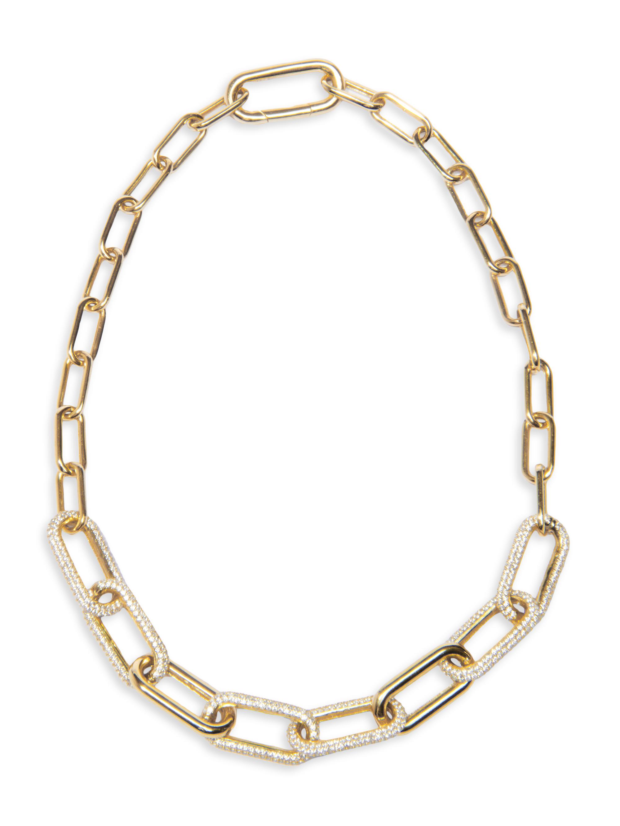 Nickho Rey Women's The Collection Link 14K-Gold Vermeil & Crystal Collar Necklace - Gold