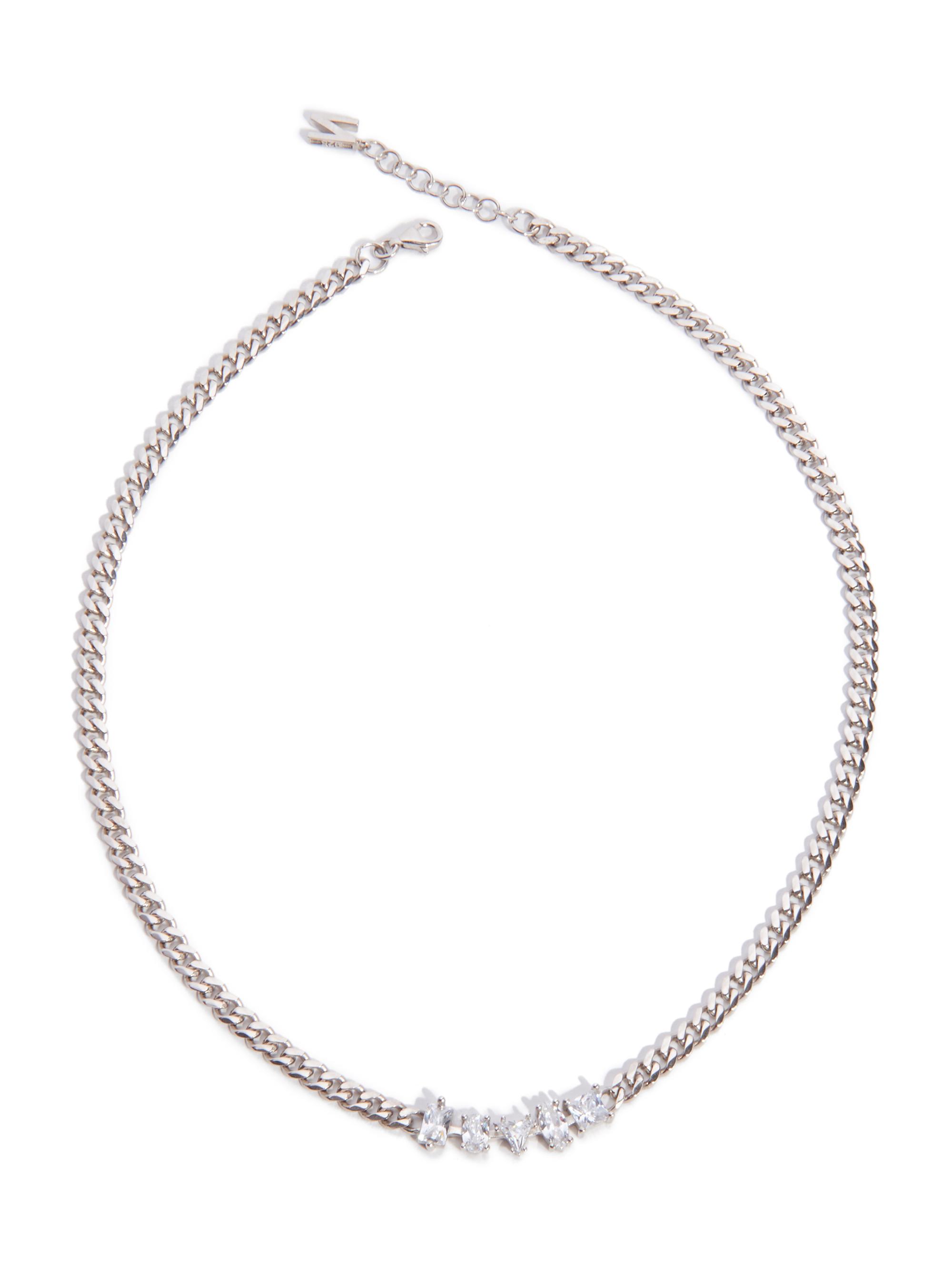 Nickho Rey Women's The Collection Carrie Rhodium Vermeil & Crystal Necklace - White Gold