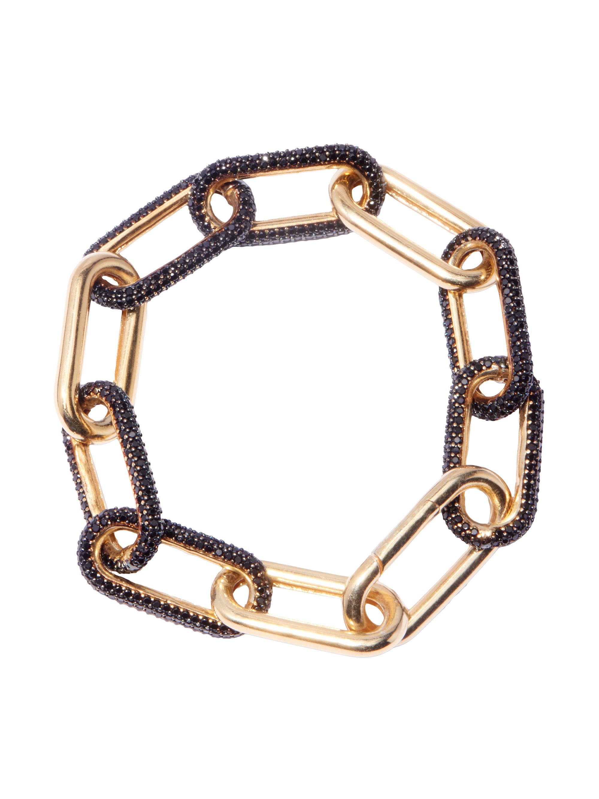 Nickho Rey Women's Link 14K-Yellow-Gold Vermeil & Crystal Chain Bracelet - Gold