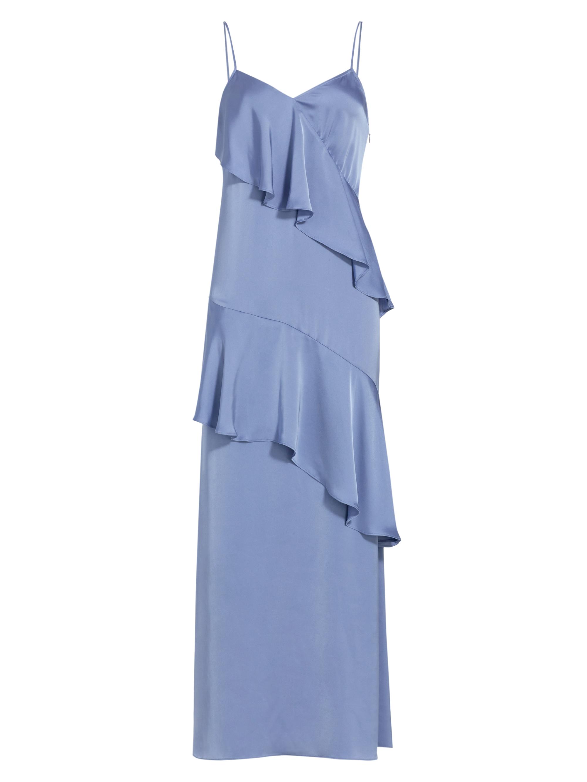 Ramy Brook Women's Elsie Satin Tiered Maxi Dress - Steel Blue