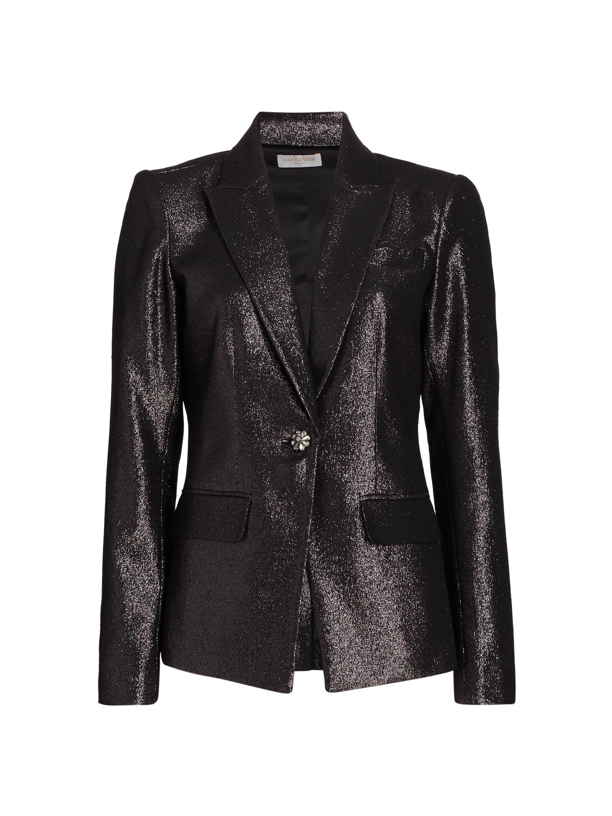 Ramy Brook Women's Wren Metallic Single-Breasted Blazer - Zink Metallic Suiting