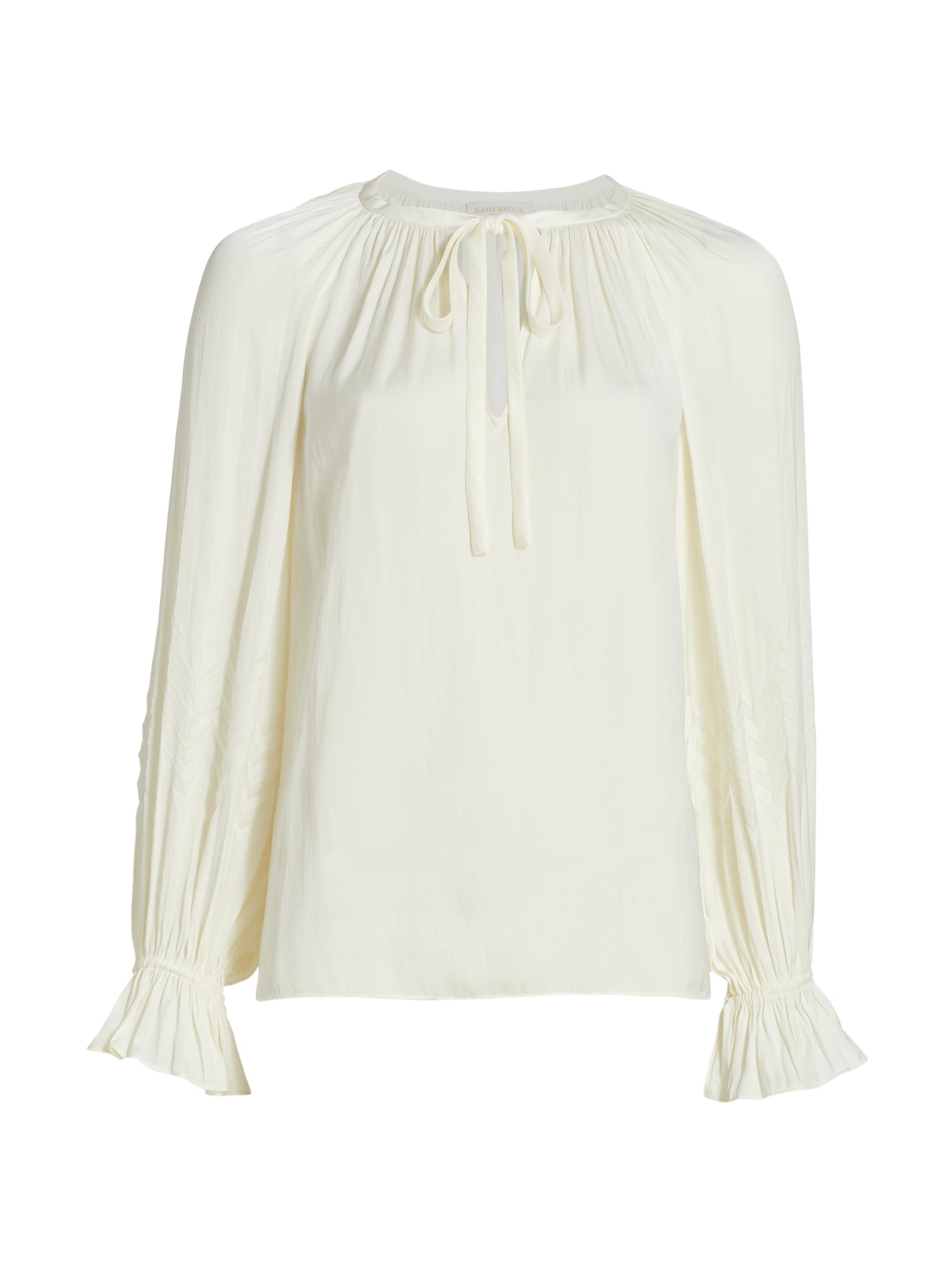 Ramy Brook Women's Blake Satin Self-Tie Blouse -