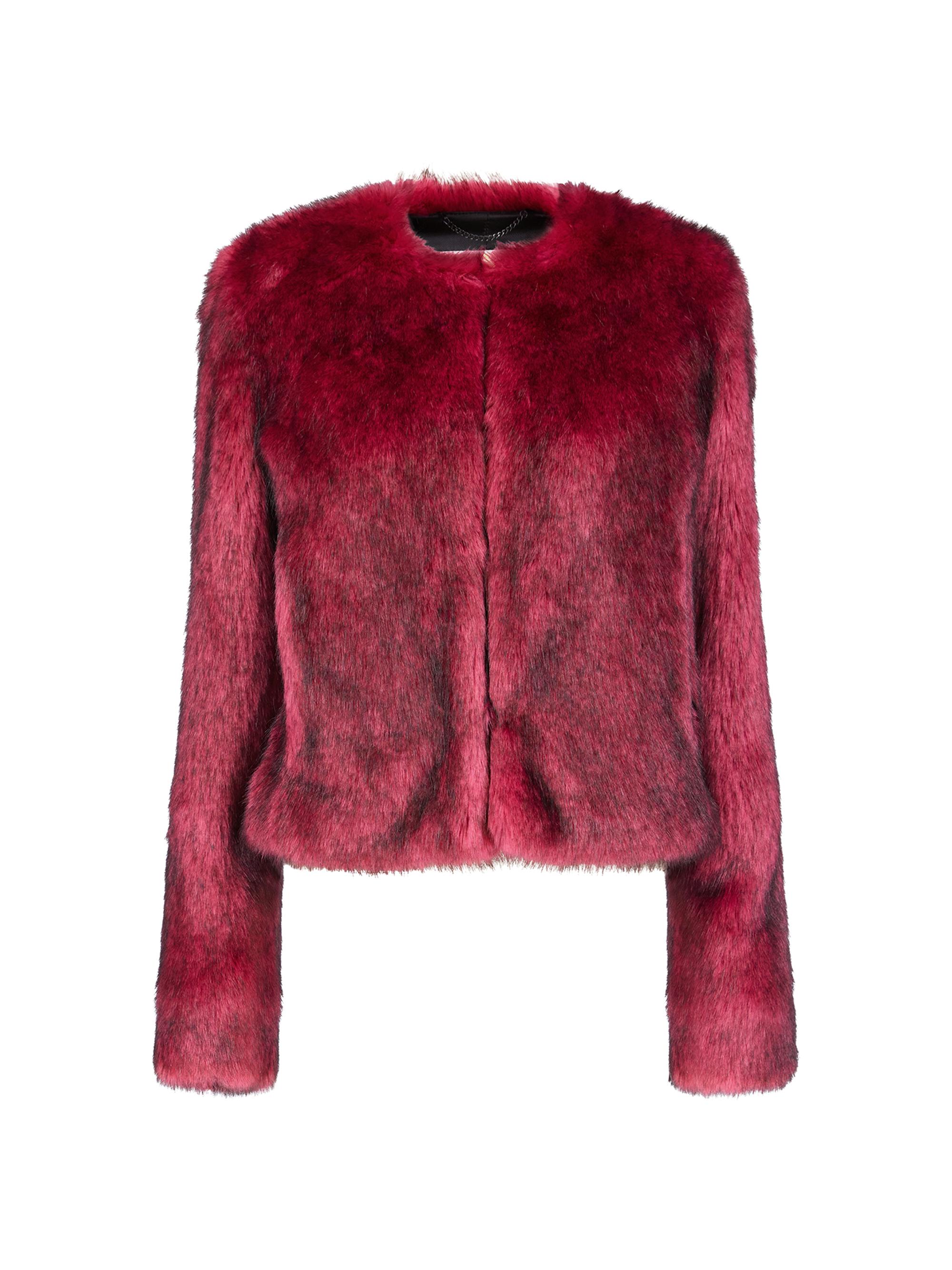 MICHAEL Michael Kors Women's Faux-Fur Jacket - Deep Fuchsia