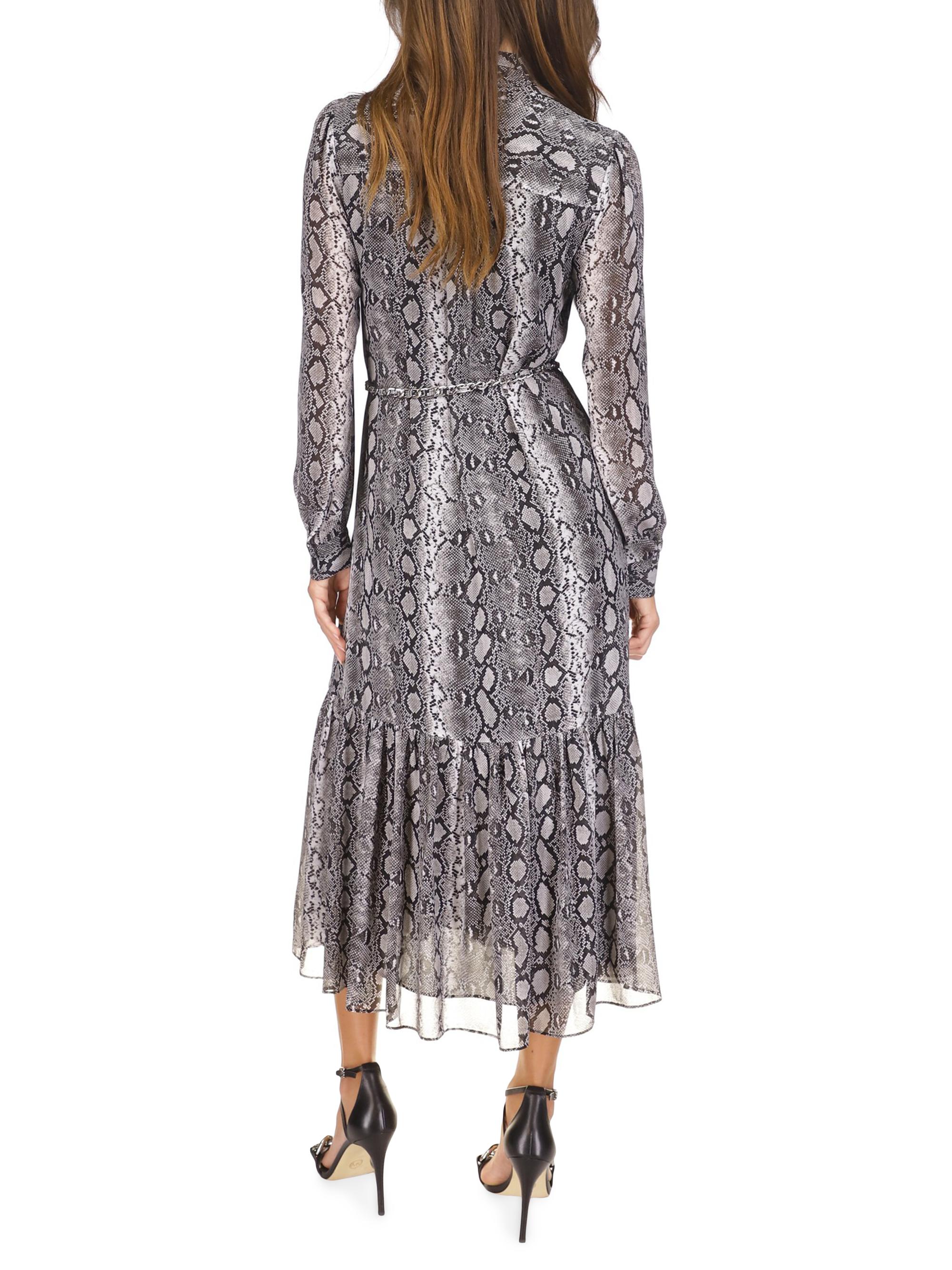Shop MICHAEL Michael Kors Snakeskin Tiered Midi-Dress | Saks Fifth 