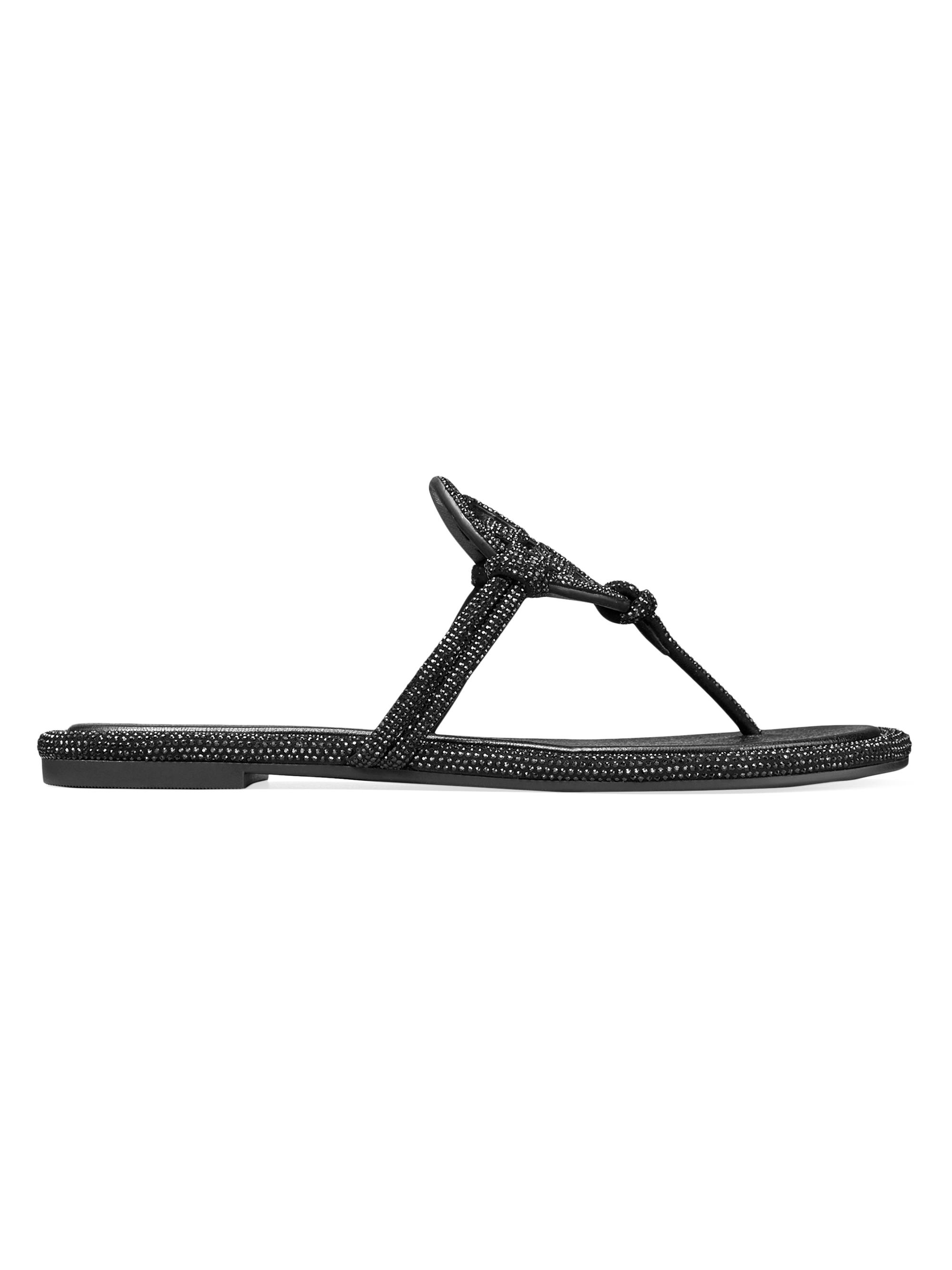 Tory Burch Women's Pavé Cord Miller Leather Sandals - Perfect Black | Thumbnail 5