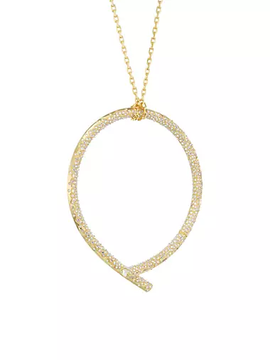 Oera 18K Yellow Gold & 3.10 TCW Diamond Knot Pendant Necklace
