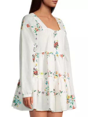 Sonora floral cotton minidress