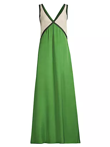 GINIA Silk Cami in Emerald 19 Momme Silk