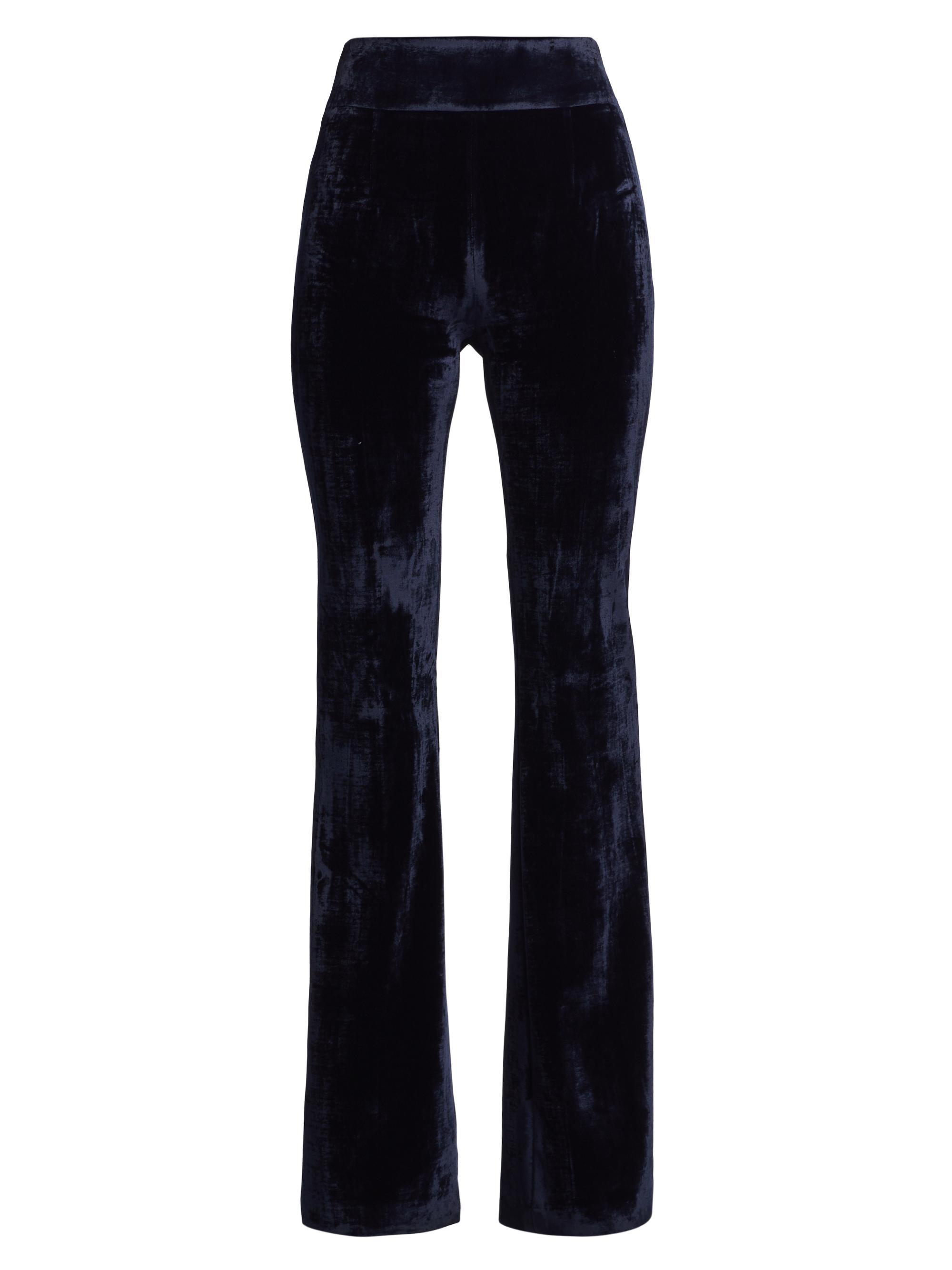 Galvan Women's Boot-Cut Velvet Pants - Midnight