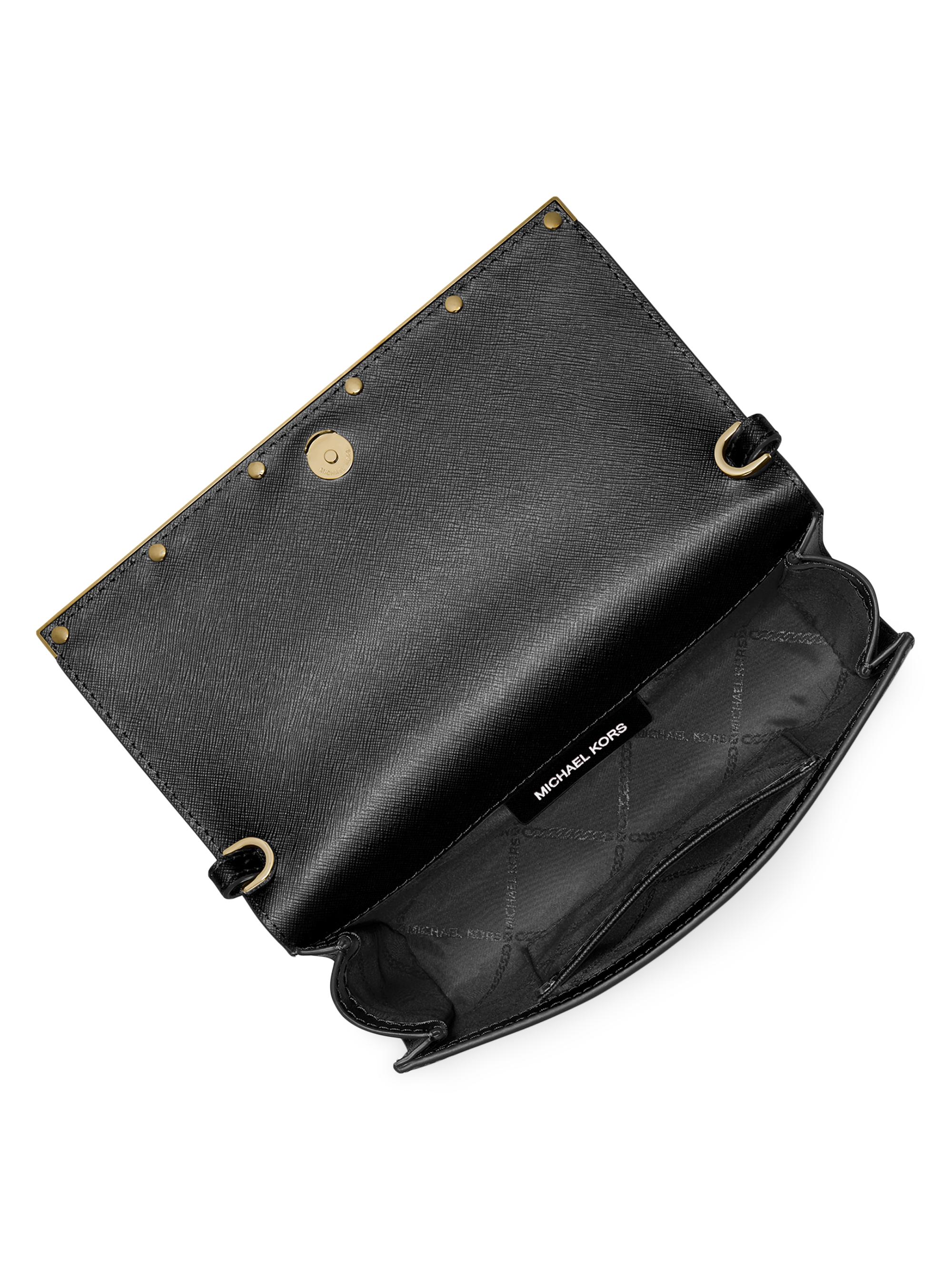 MICHAEL Michael Kors Large Mona Saffiano Leather Clutch | Saks