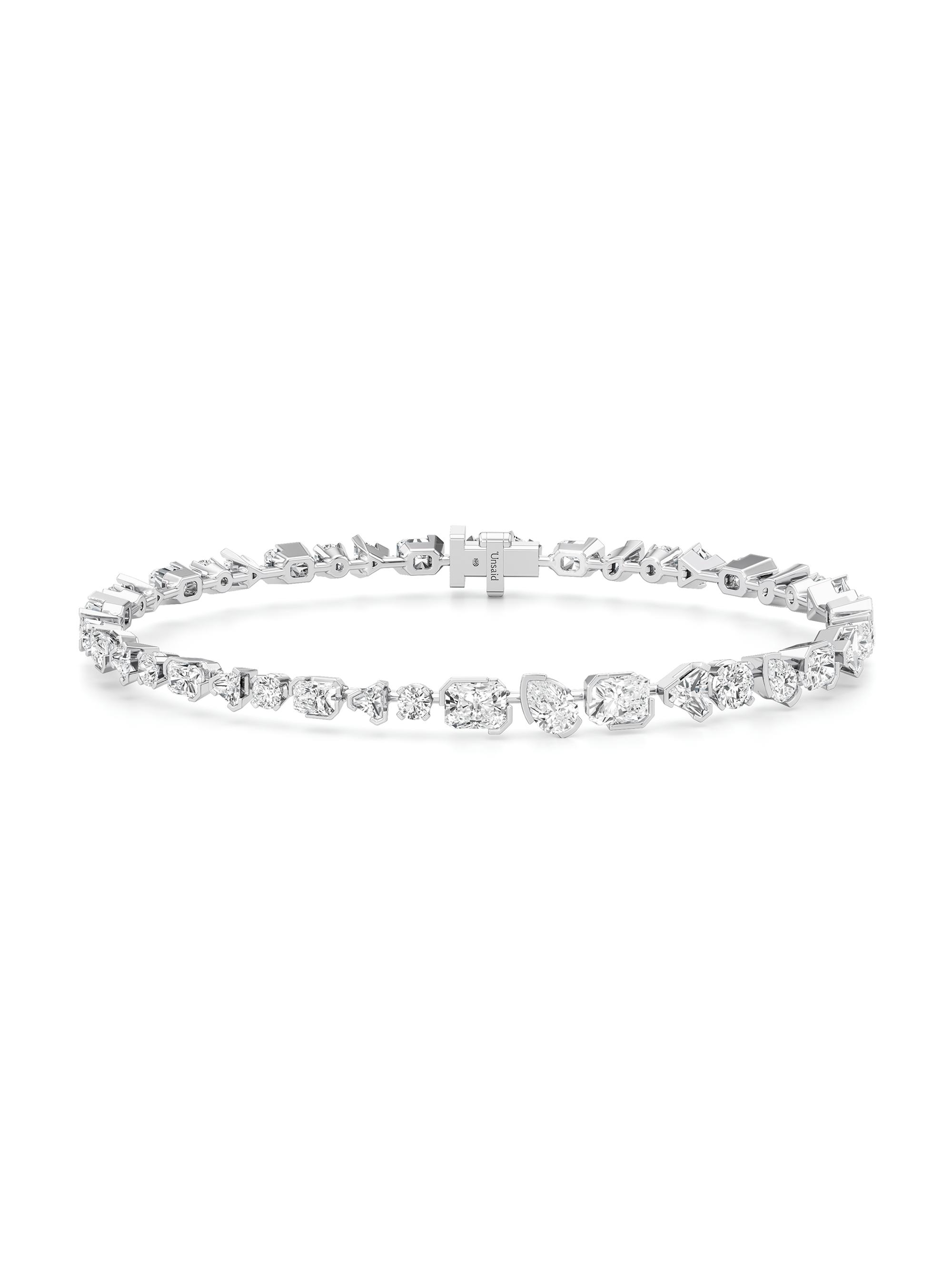 Unsaid Women's Meta 18K White Gold & 7.30 TCW Lab-Grown Diamond Tennis Bracelet - White Gold