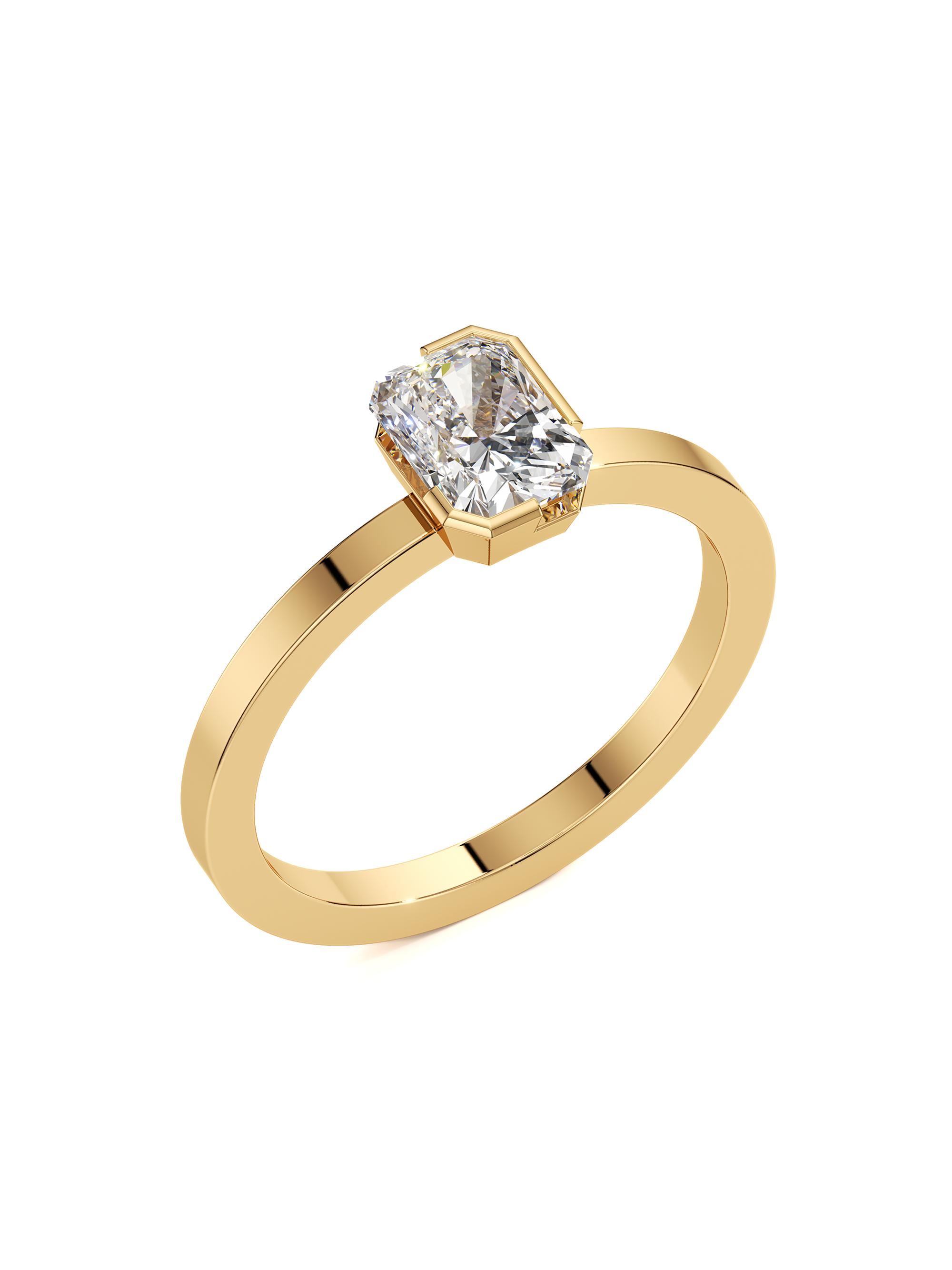 Unsaid Women's Meta 18K Yellow Gold & 1.01 TCW Lab-Grown Diamond Radiant-Cut Solitaire Ring - Yellow Gold