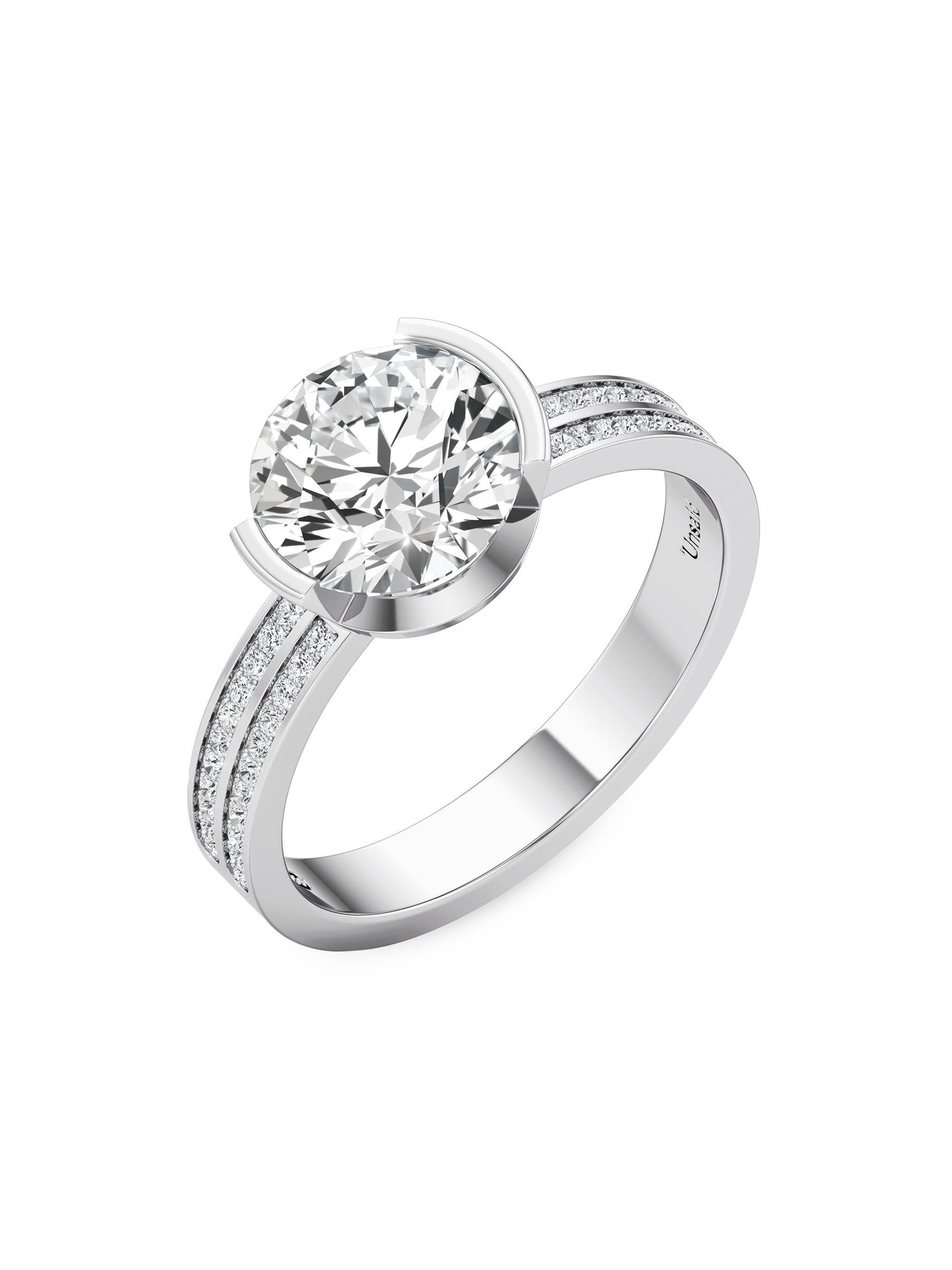 Unsaid Women's Meta Lune 18K White Gold & 3.21 TCW Lab-Grown Diamond Ring - White Gold
