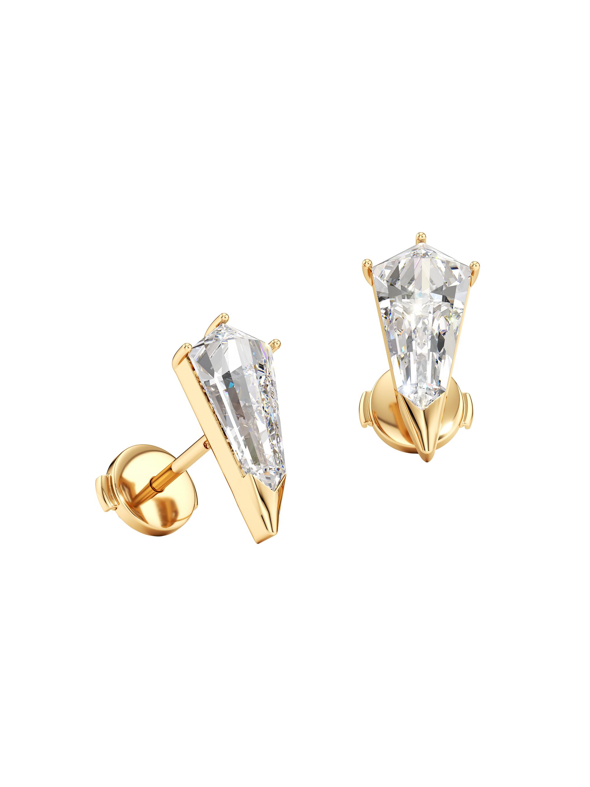 Unsaid Women's Phoenix 18K Yellow Gold & 3.33 TCW Lab-Grown Diamond Stud Earrings - Yellow Gold