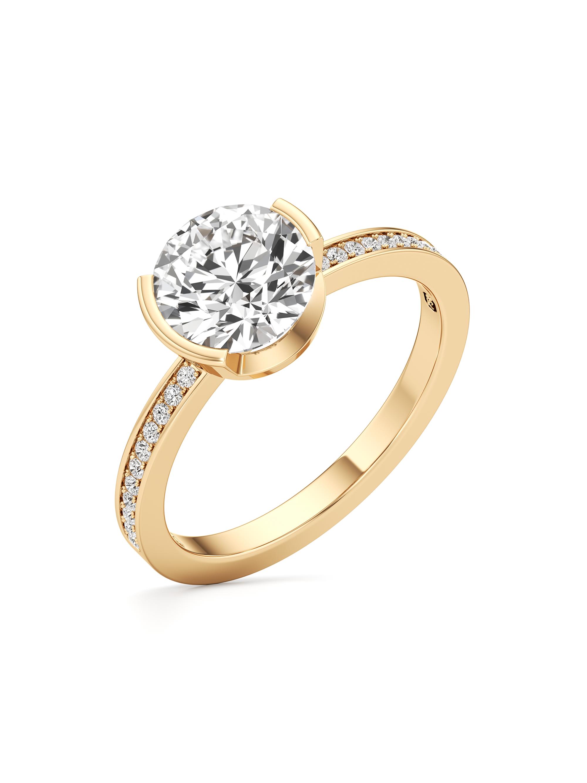 Unsaid Women's Meta Lune 18K Yellow Gold & 2.10 TCW Lab-Grown Diamond Ring - Yellow Gold