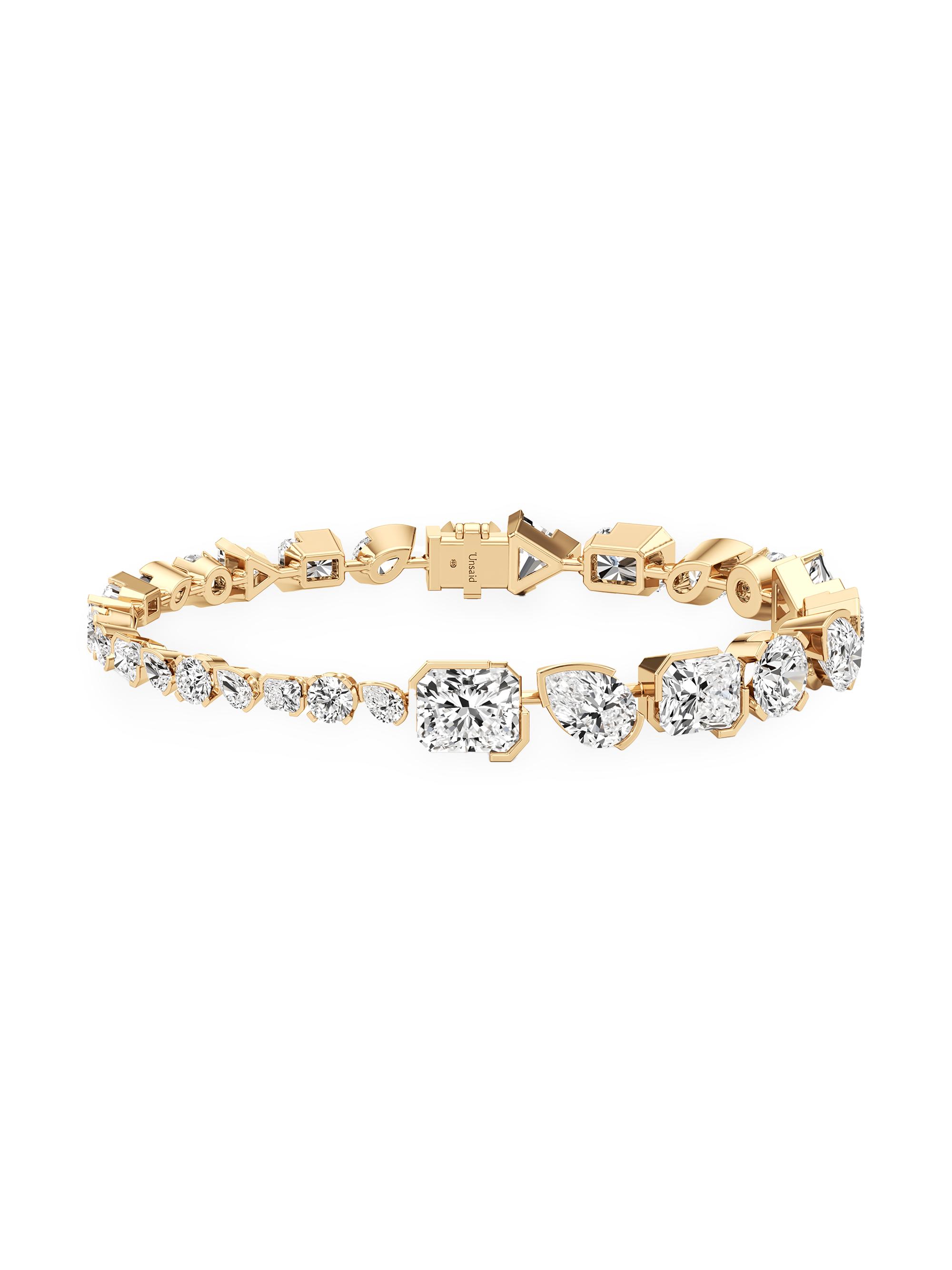 Unsaid Women's Meta 18K Yellow Gold & 18.25 TCW Lab-Grown Diamond Tennis Bracelet - Yellow Gold
