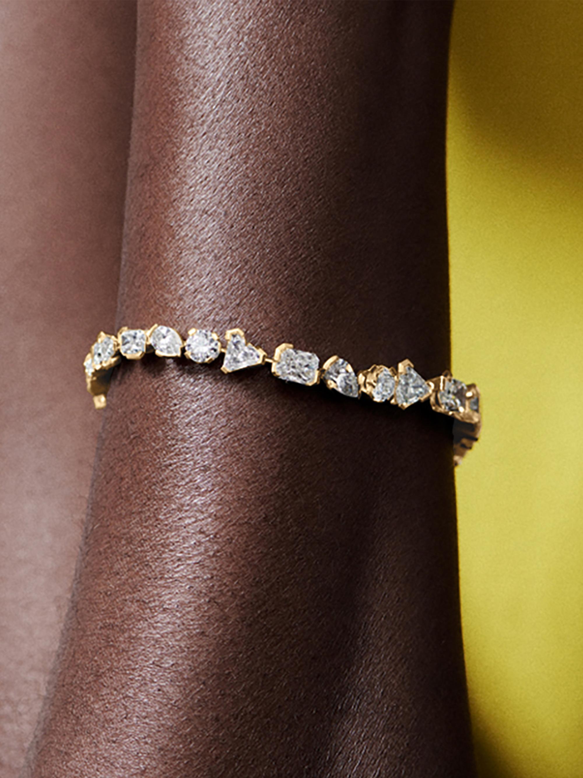 Unsaid Meta 18K Yellow Gold & 18.25 TCW Lab-Grown Diamond Tennis ...