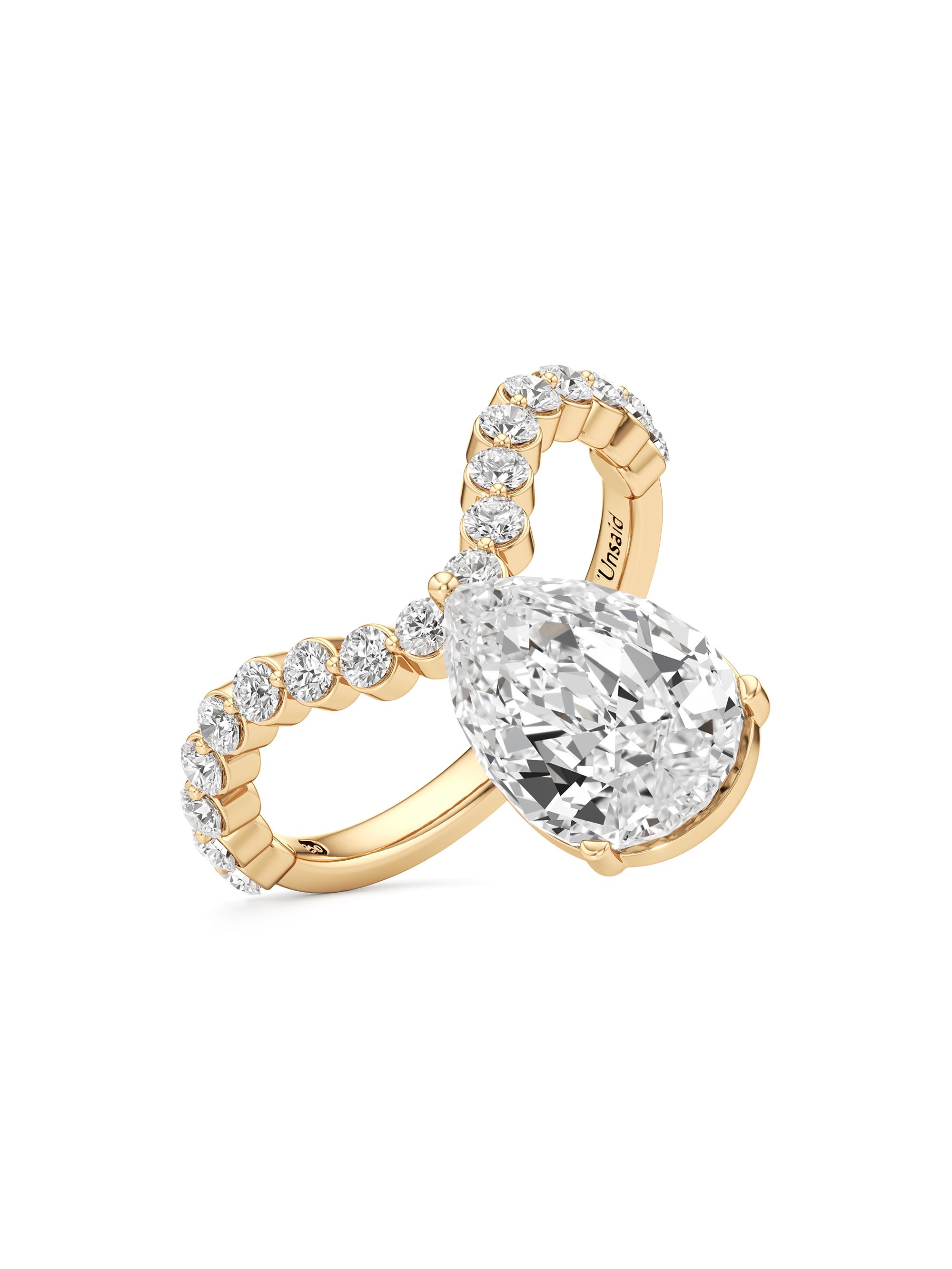 Unsaid Women's Tear Valley 18K Yellow Gold & 3. TCW Lab-Grown Diamond Ring - Yellow Gold