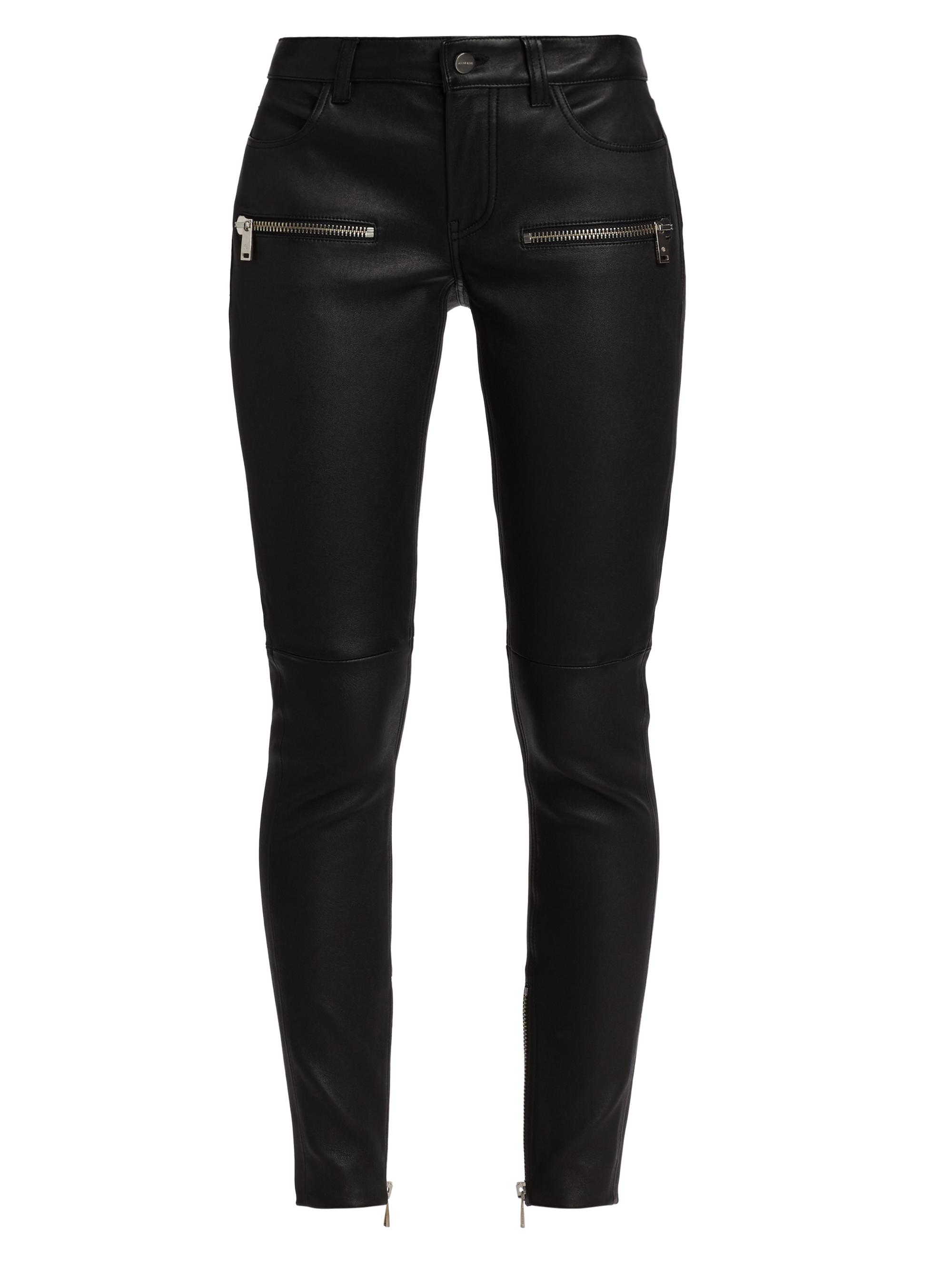 Anine Bing Women's Remy Leather Skinny Pants - Black