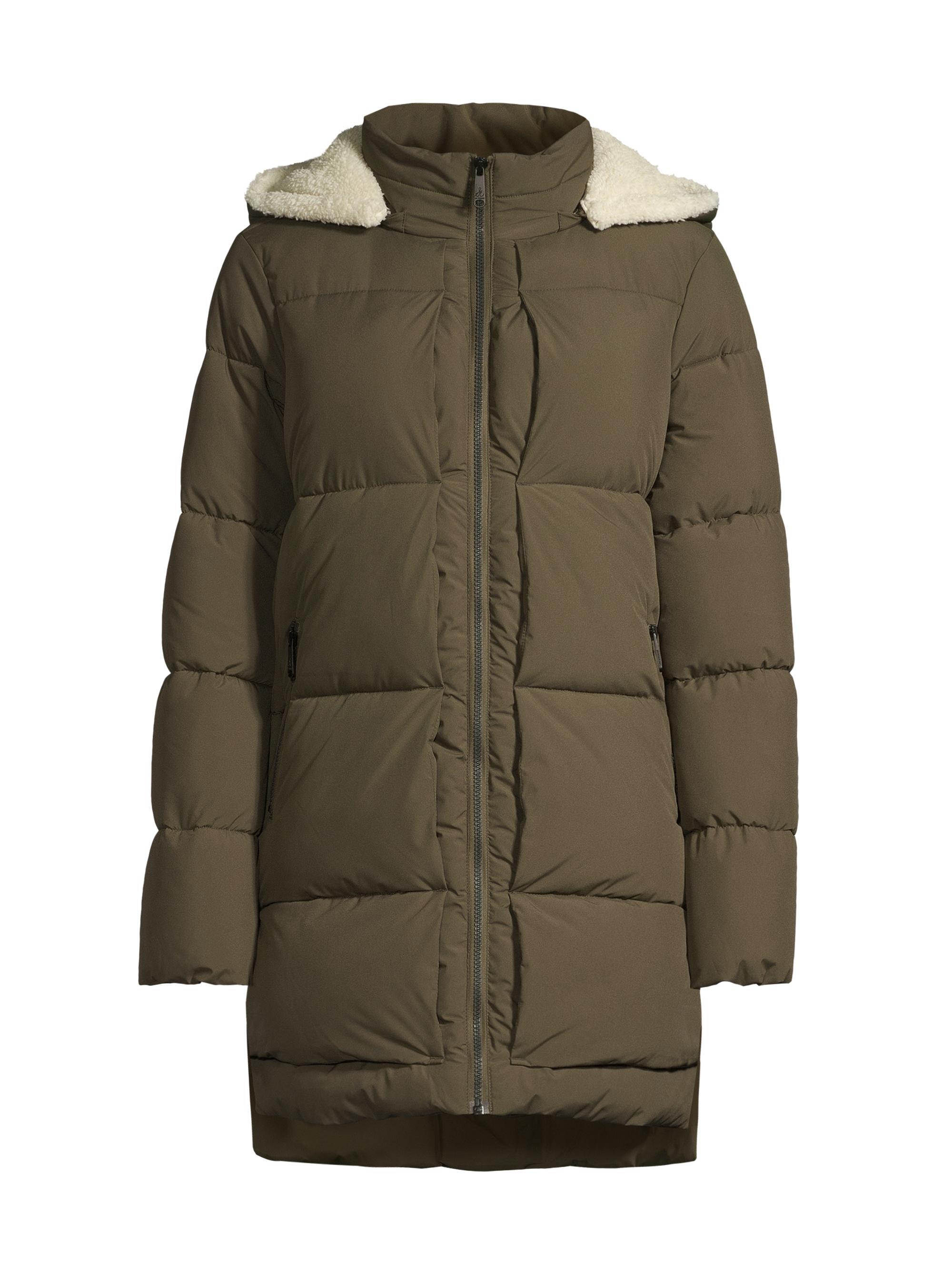 Sam Edelman Women's Dimensional Hooded Puffer Coat - Olive