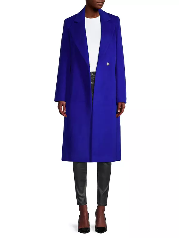 Wool-Blend Robe Coat