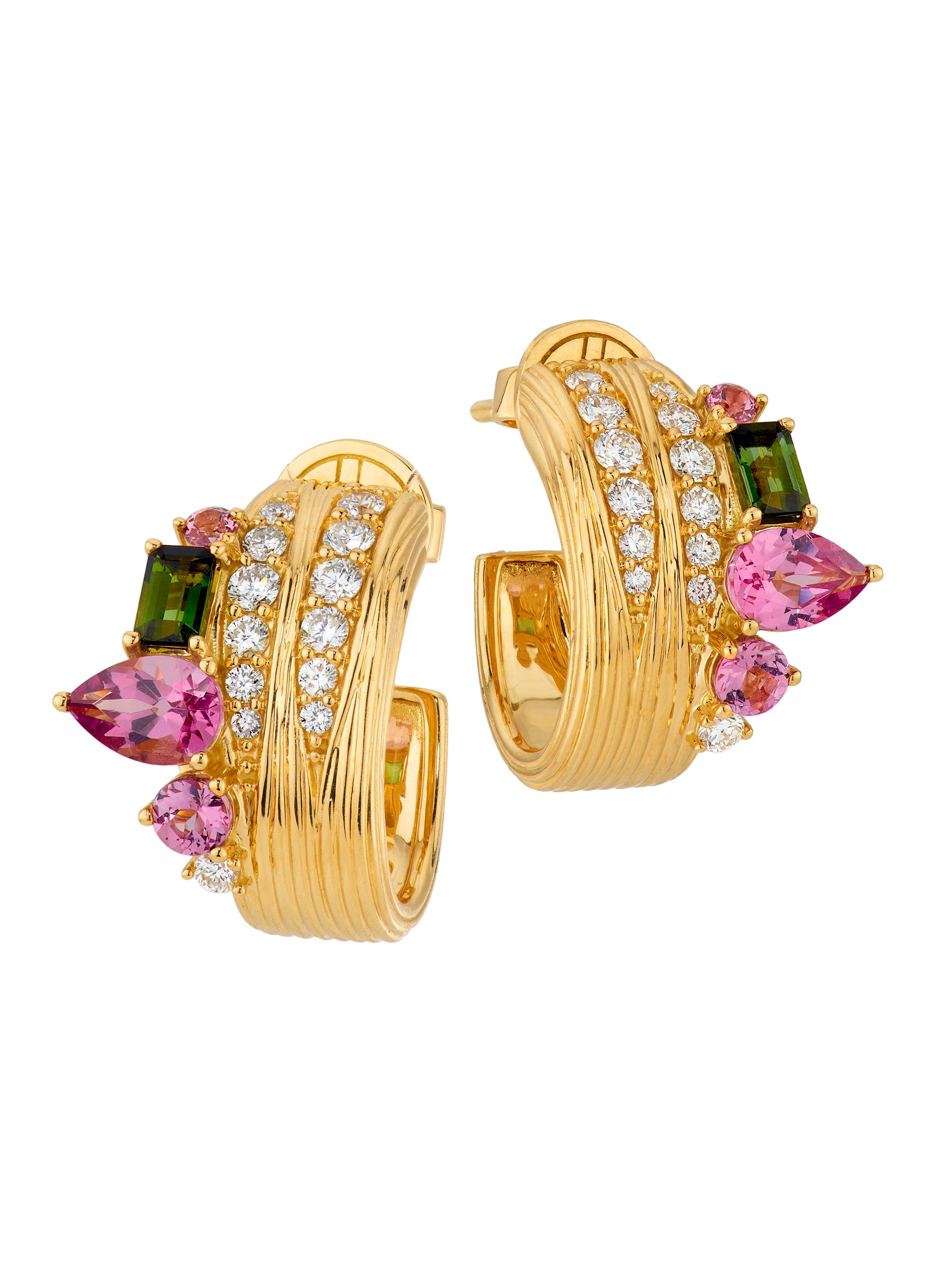 Hueb Women's Amazonia Buriti 18K Yellow Gold & Multi-Gemstone Hoop Earrings - Yellow Gold