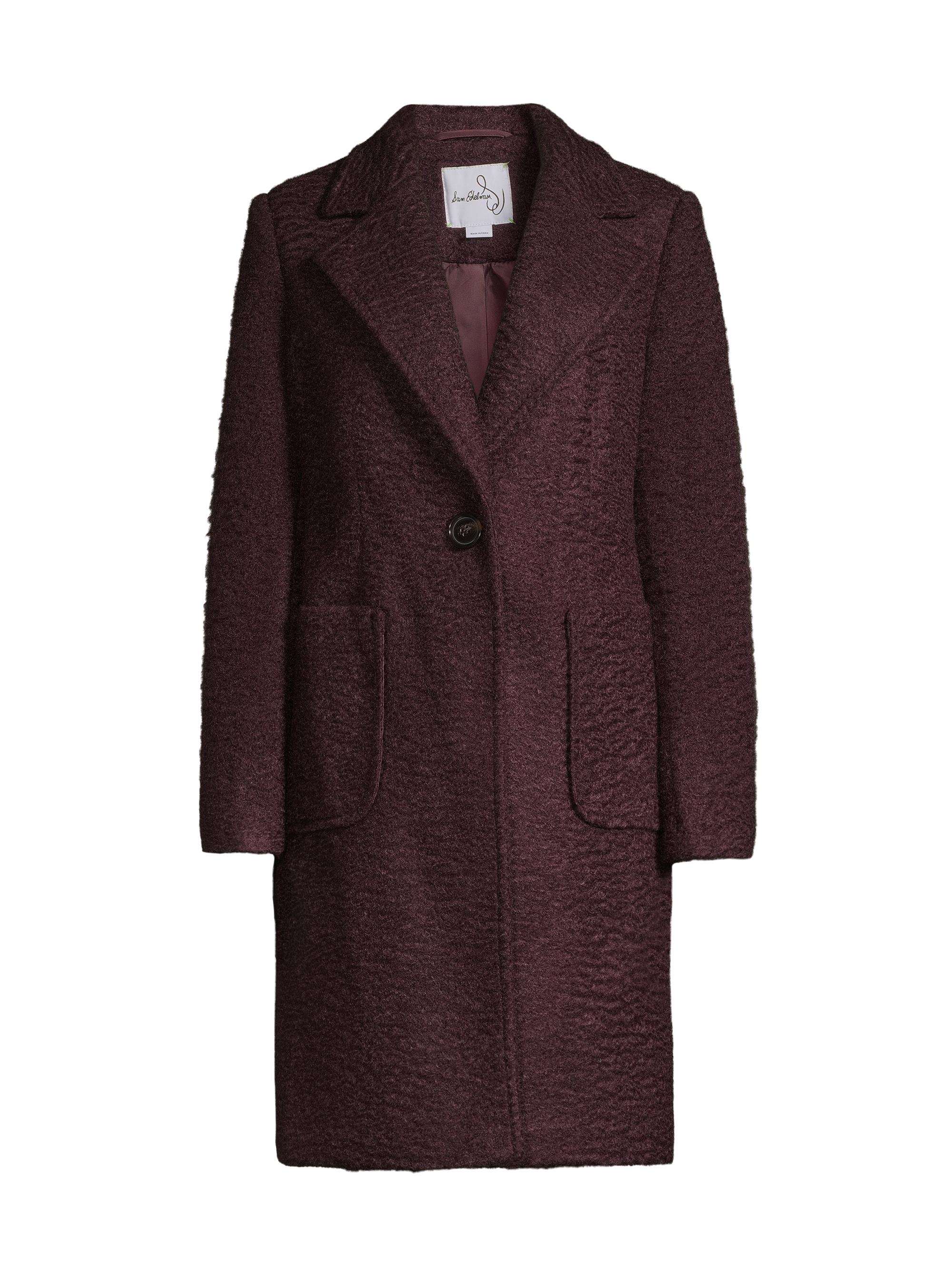 Sam Edelman Women's Single-Breasted Coat - Burgundy