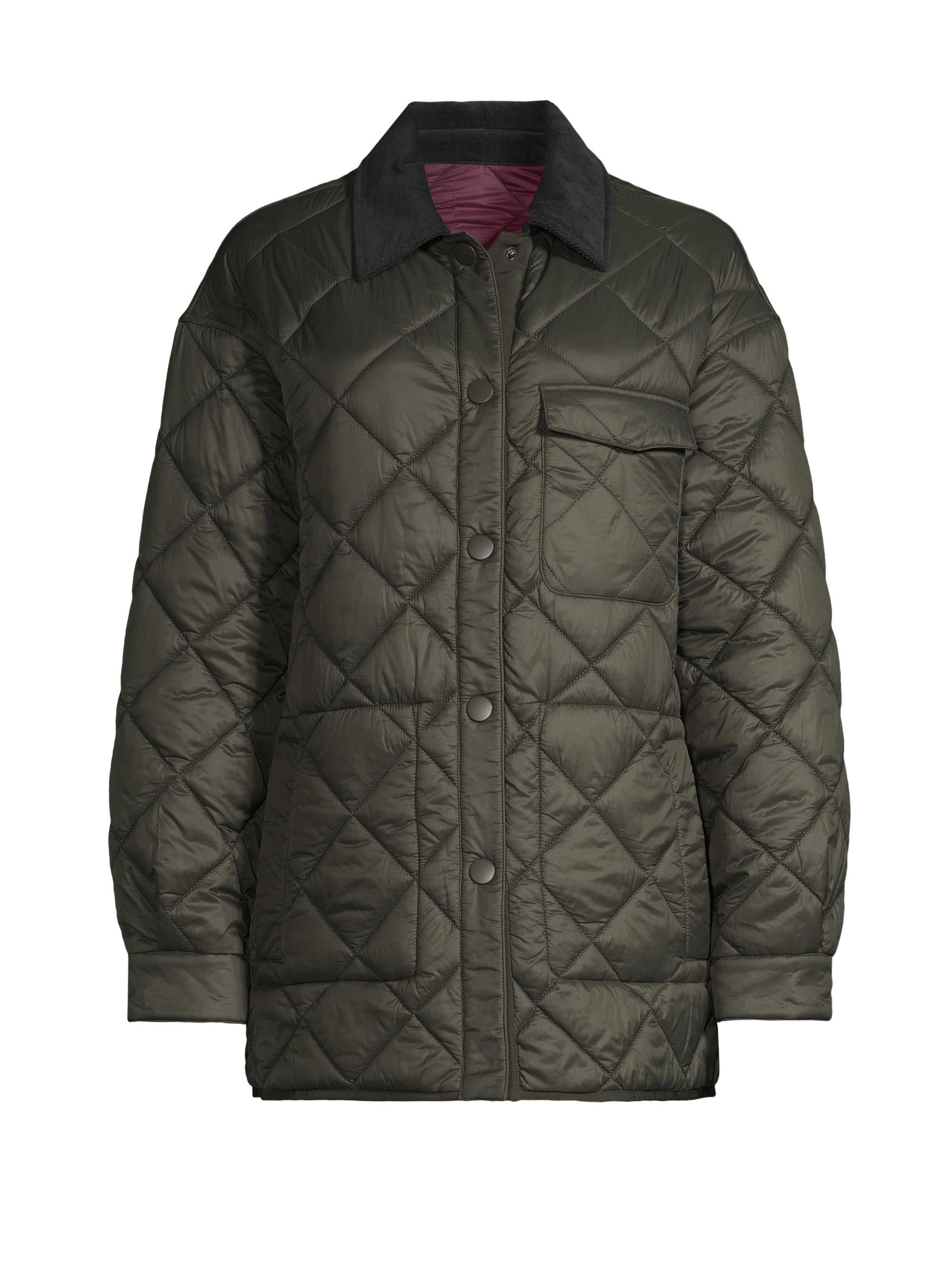 Sam Edelman Women's Reversible Quilted Jacket - Olive