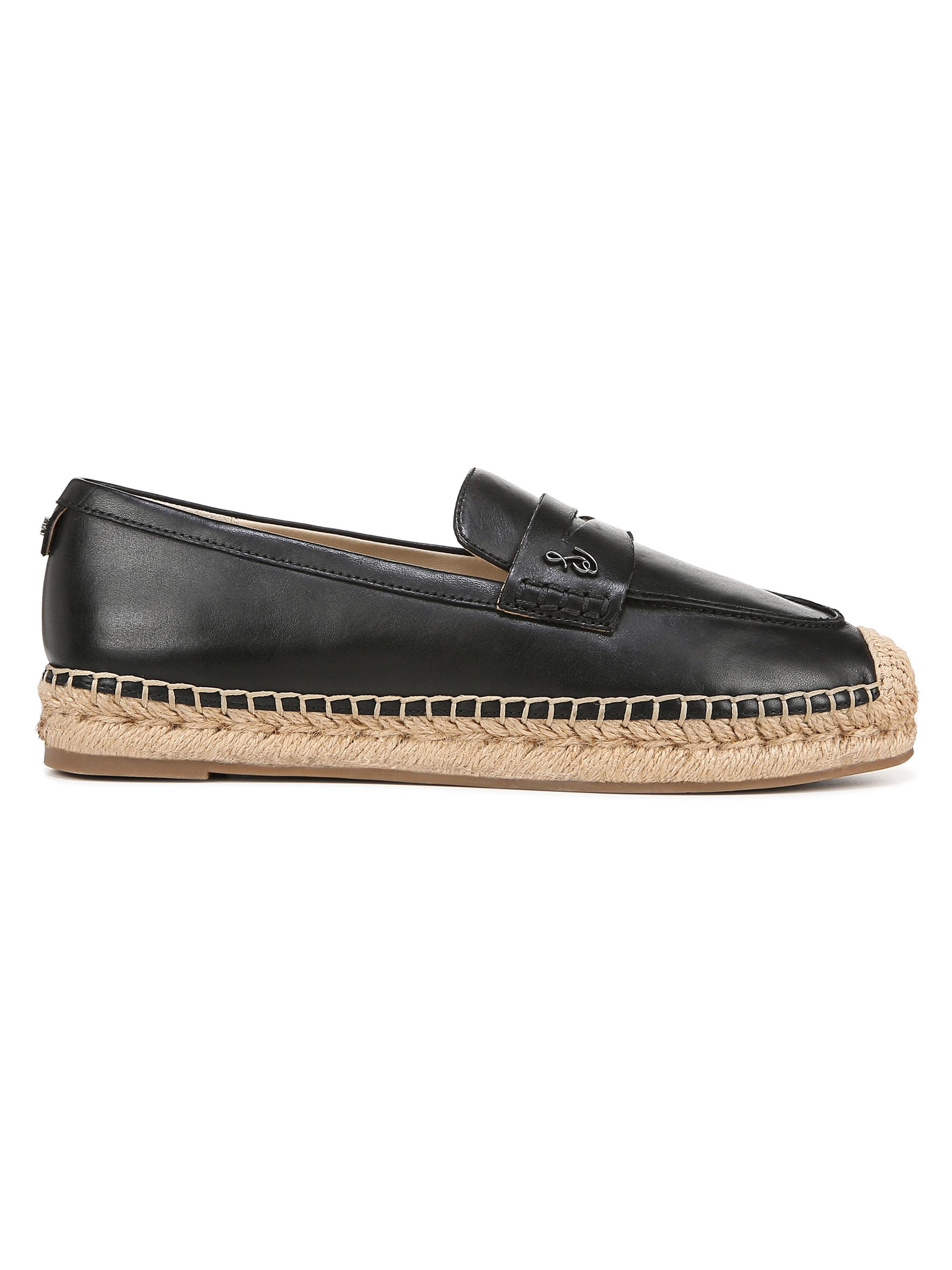 Sam Edelman Women's Kai Leather Espadrille Loafers - Black