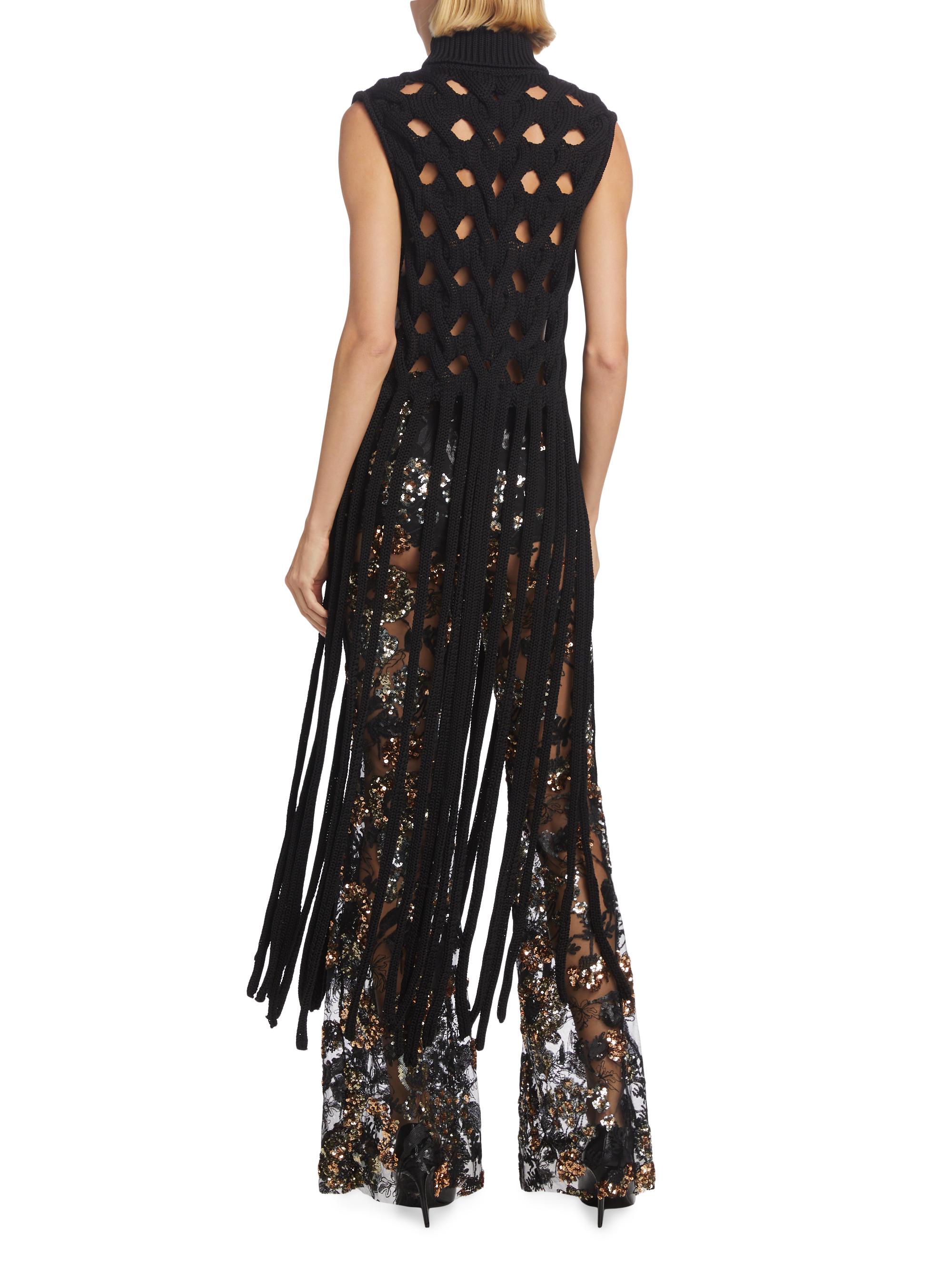 Aknvas Fausti Open-Knit Fringe Sweater | Saks Fifth Avenue