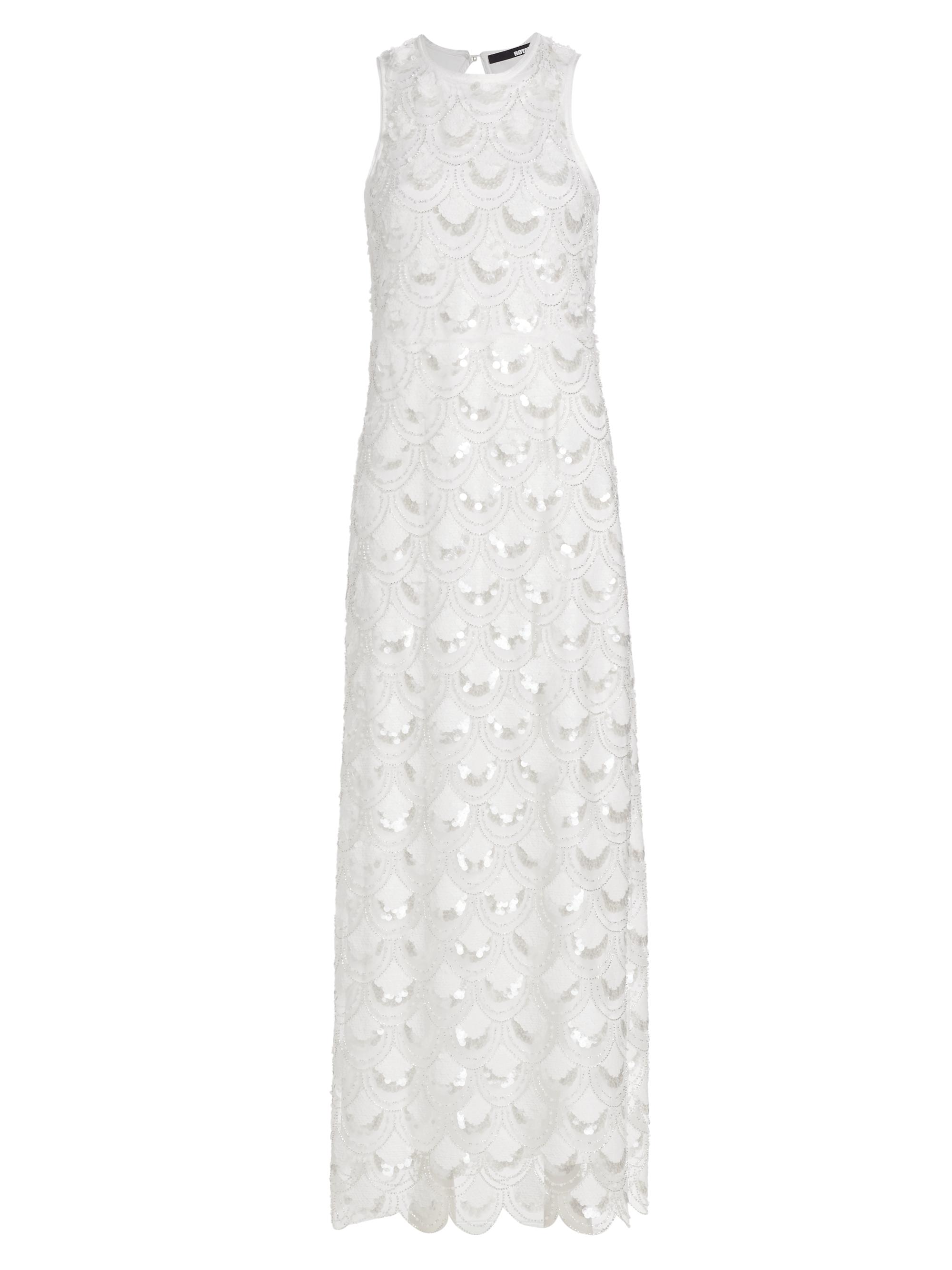 Rotate Birger Christensen Women's Scallop Sequin Maxi Dress - Sugar Swizzle