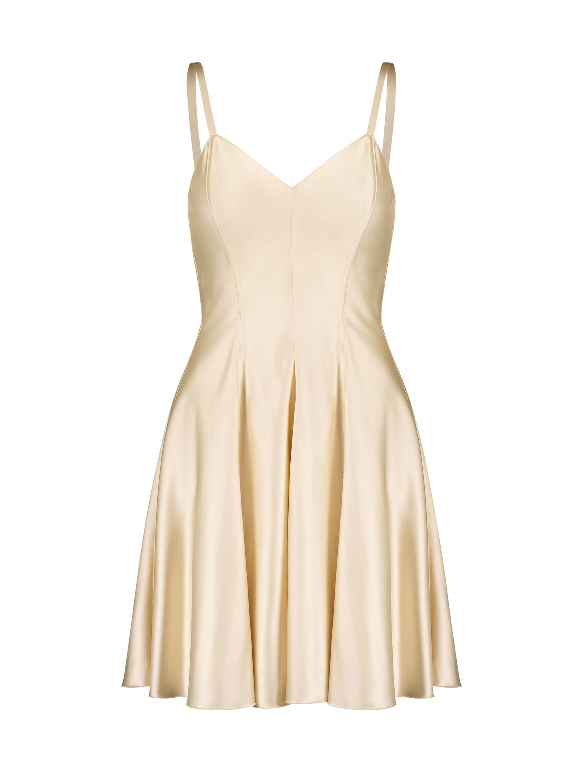 Marina Moscone Women's Mini Swing Dress - Champagne