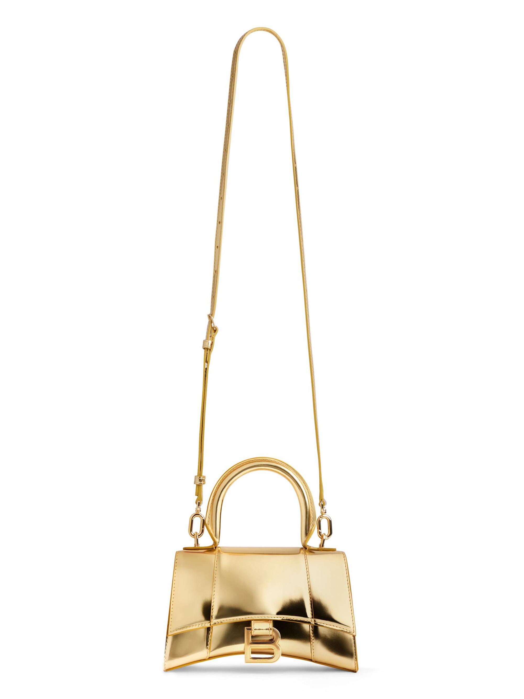 Balenciaga Hourglass XS Top Handle Handbag Mirror Effect | Saks