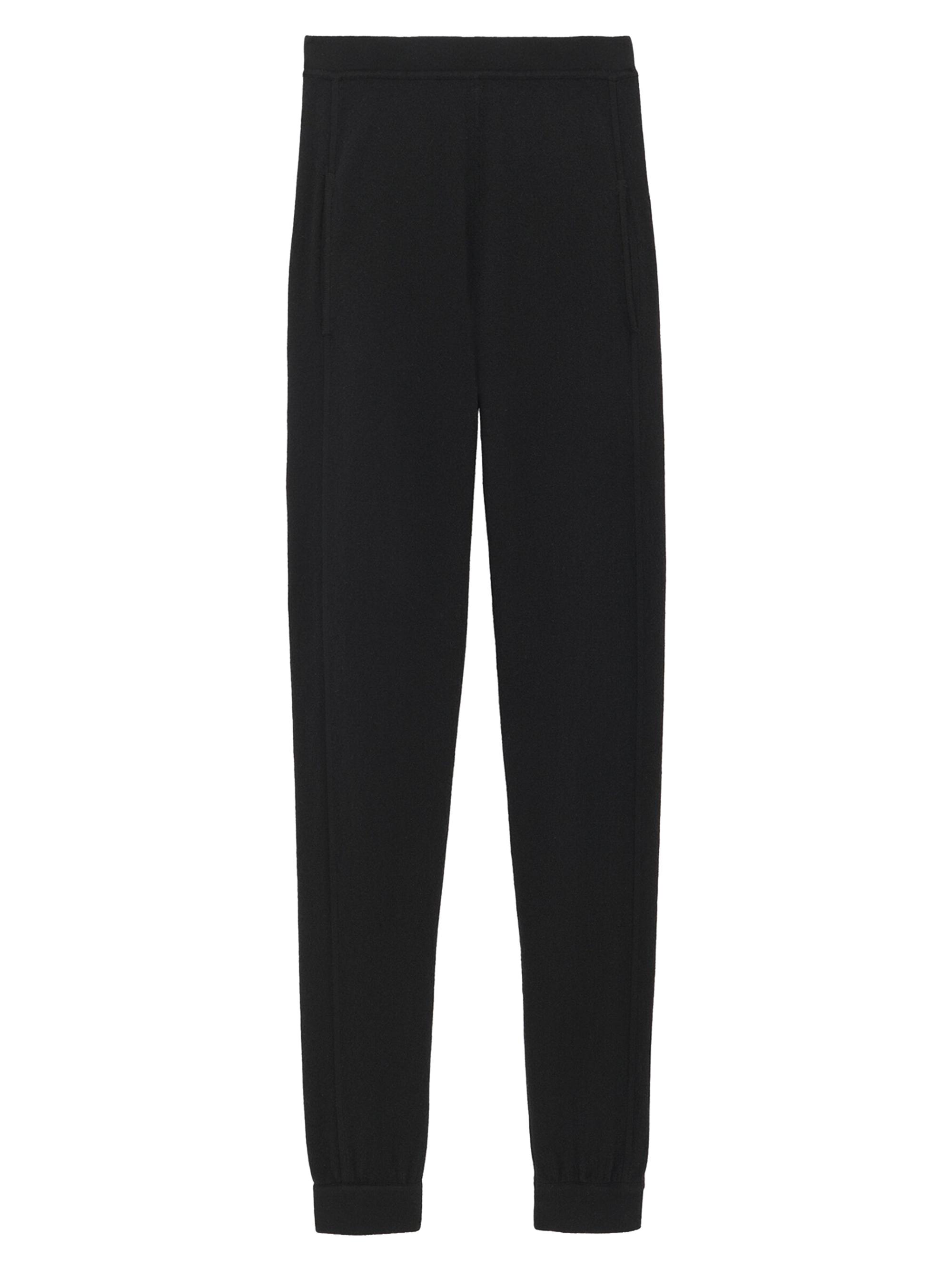 Saint Laurent Women's High-Waisted Leggings in Cashmere - Black