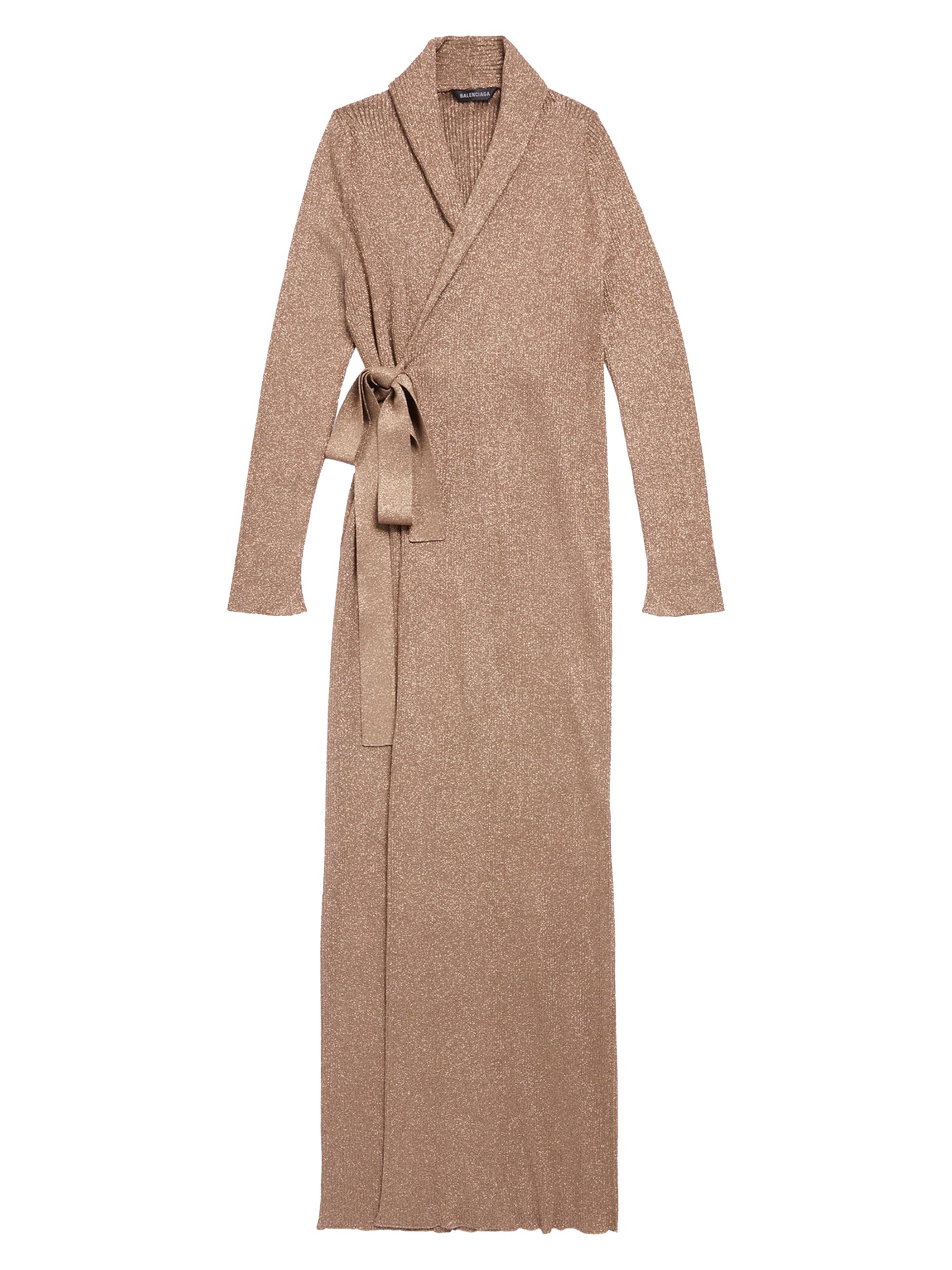 Balenciaga Women's Wrap Maxi Dress - Gold