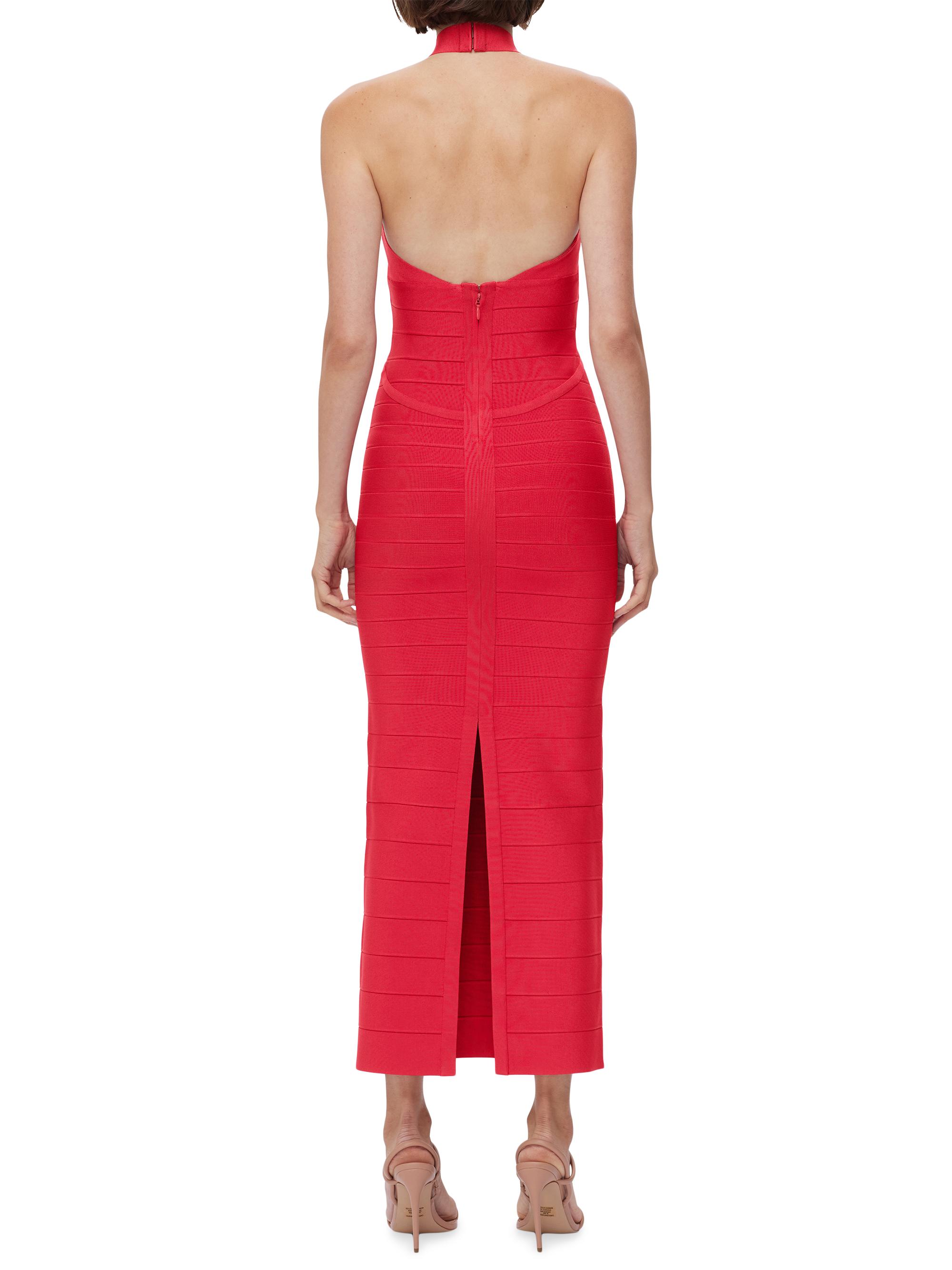 Hervé Léger Icon Halter-Neck Bandage Gown