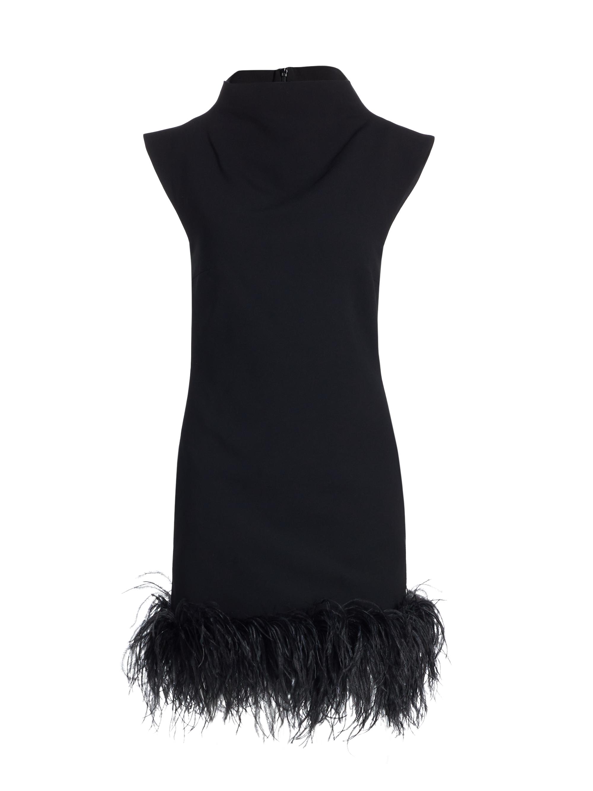 16Arlington Women's Nyx Feather-Embellished Minidress - Black