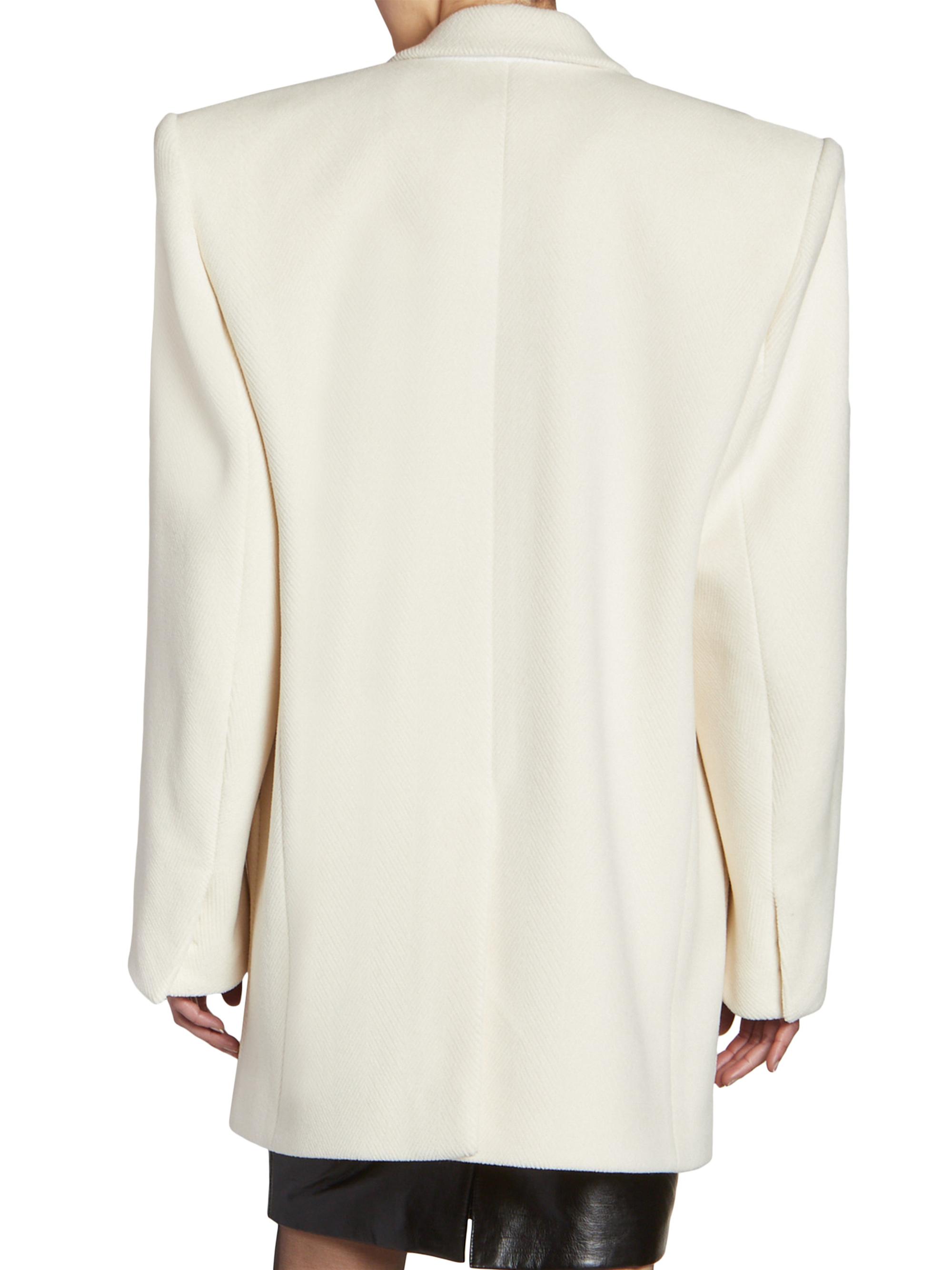 Saint Laurent Oversized Blazer In Chevron Wool | Saks Fifth Avenue