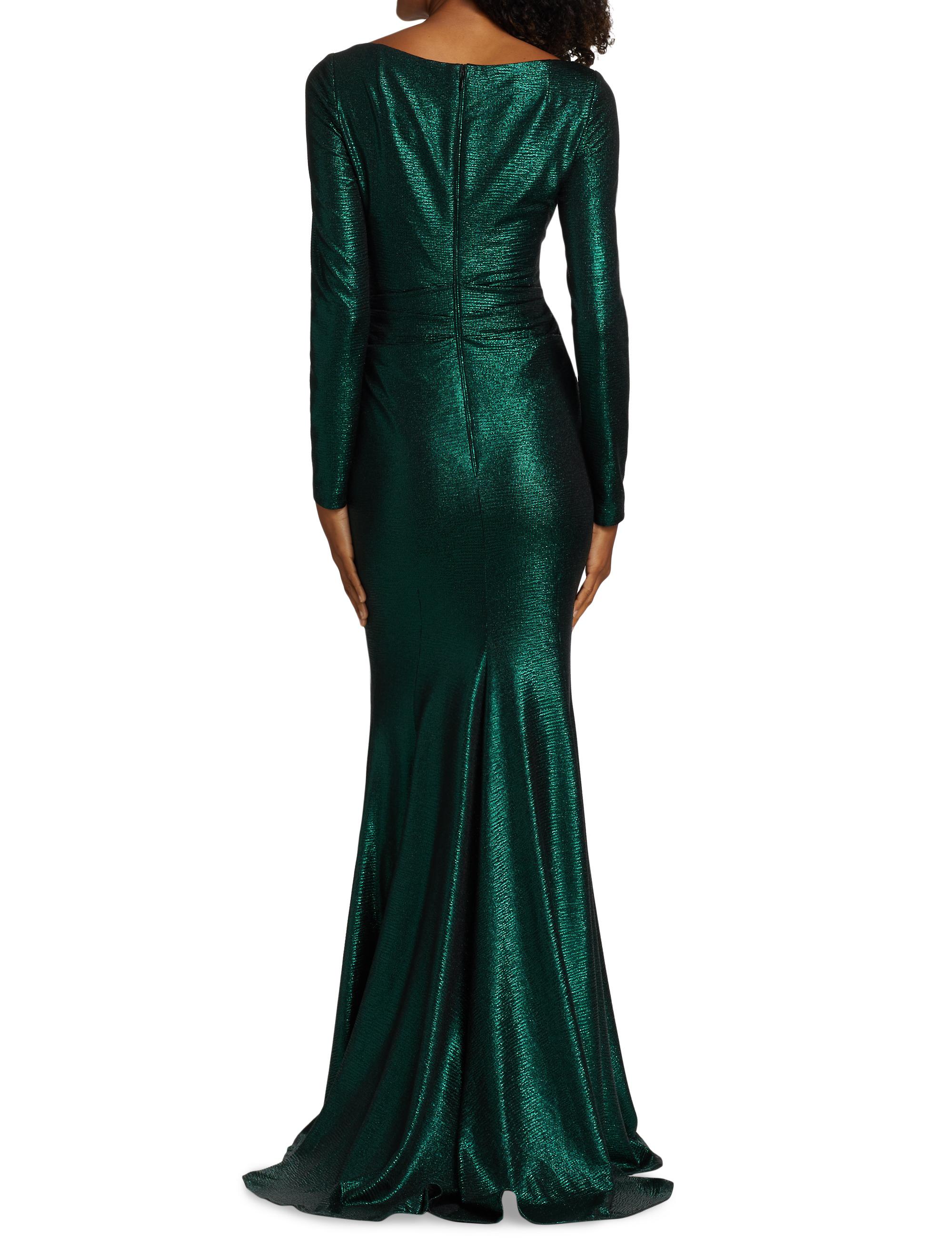 fitted lace wedding dress Marienne Black Velvet Sequin Long Sleeve Mini Dress - US 6 main image 0