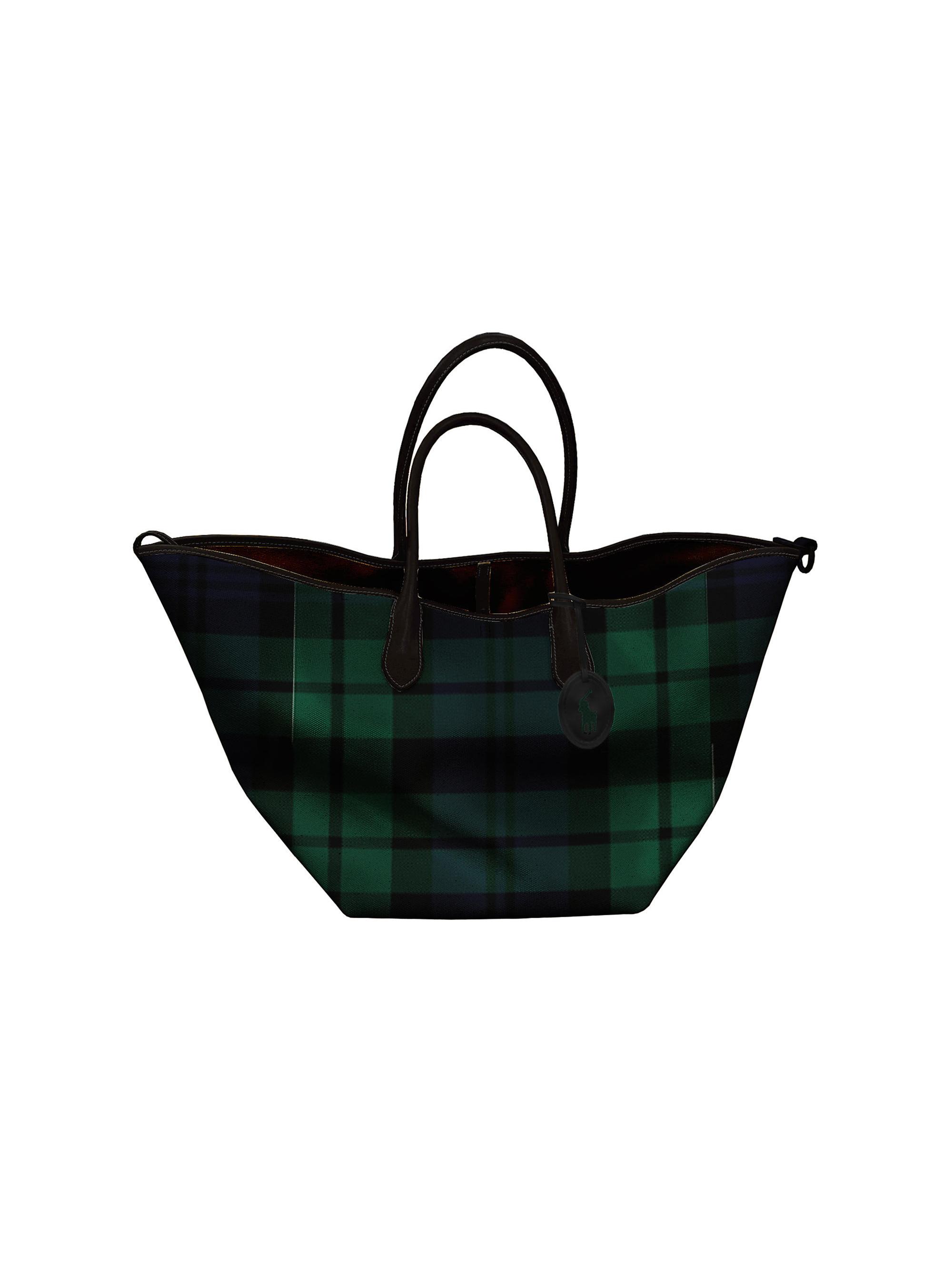 Polo Ralph Lauren Medium Bellport Plaid Wool Tote Bag | Saks Fifth