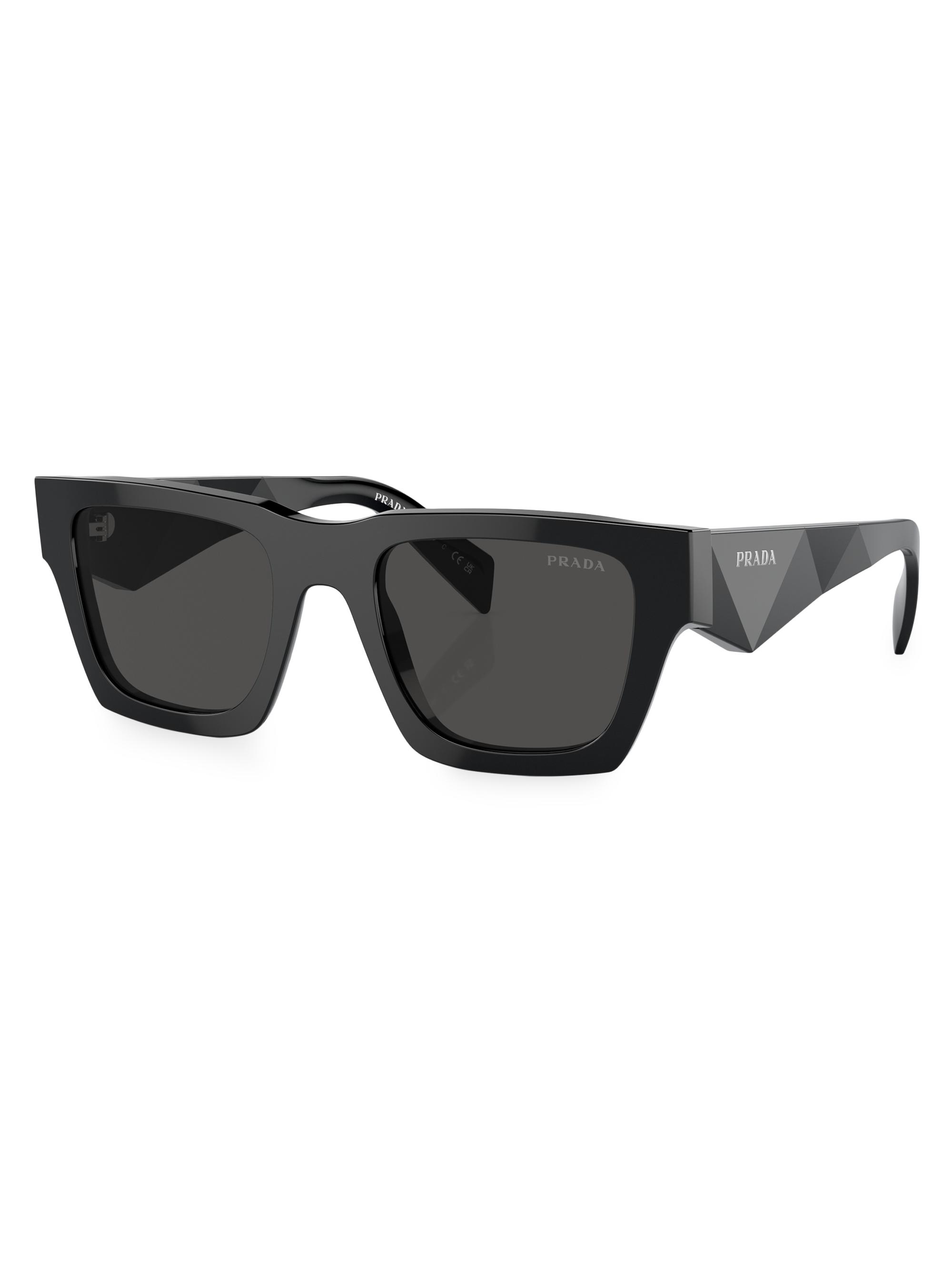 PRADA ブラック オクタゴナルサ Prada 54MM Square Sunglasses | Saks Fifth Avenue