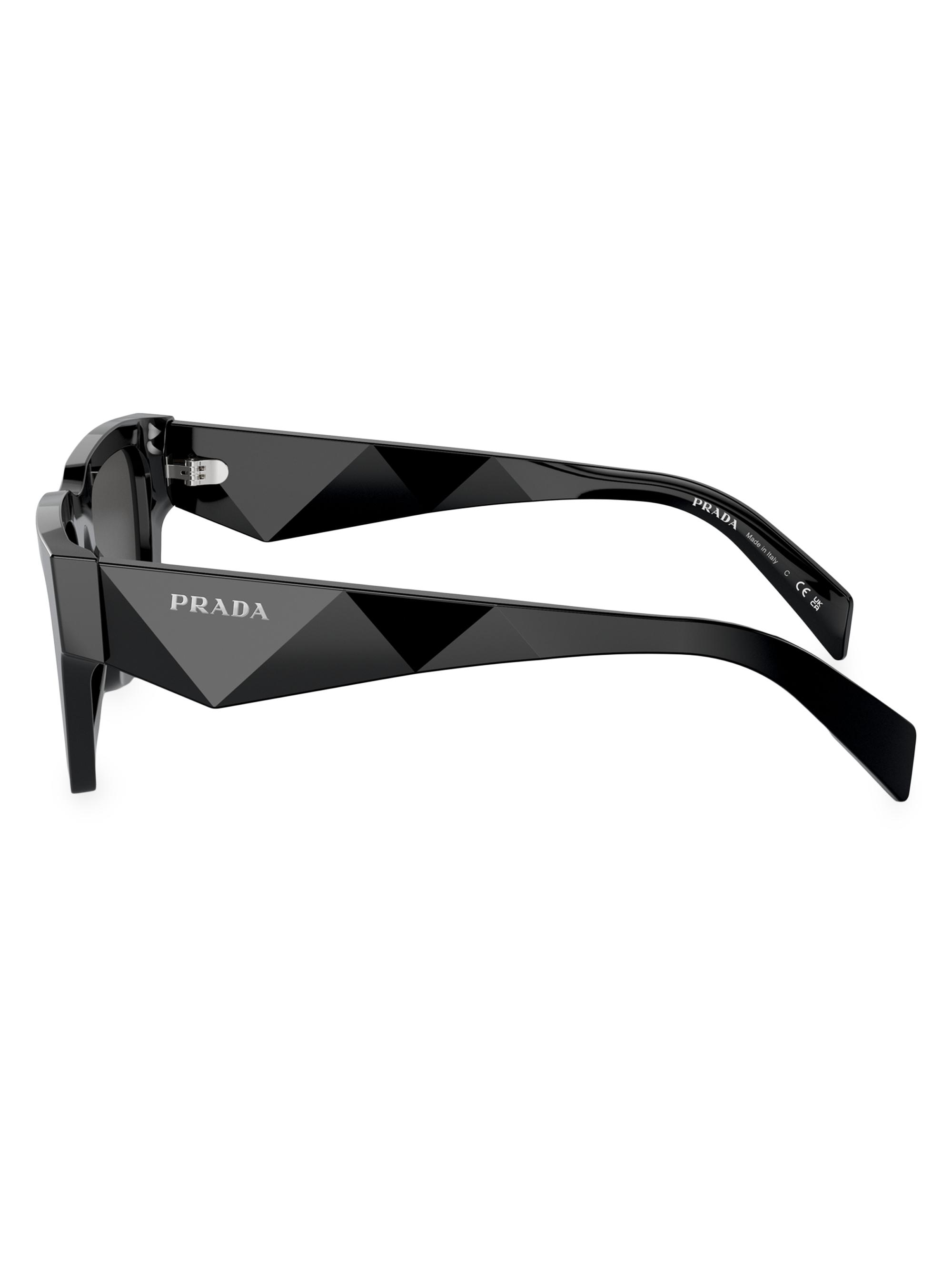 PRADA ブラック オクタゴナルサ Prada 54MM Square Sunglasses | Saks Fifth Avenue