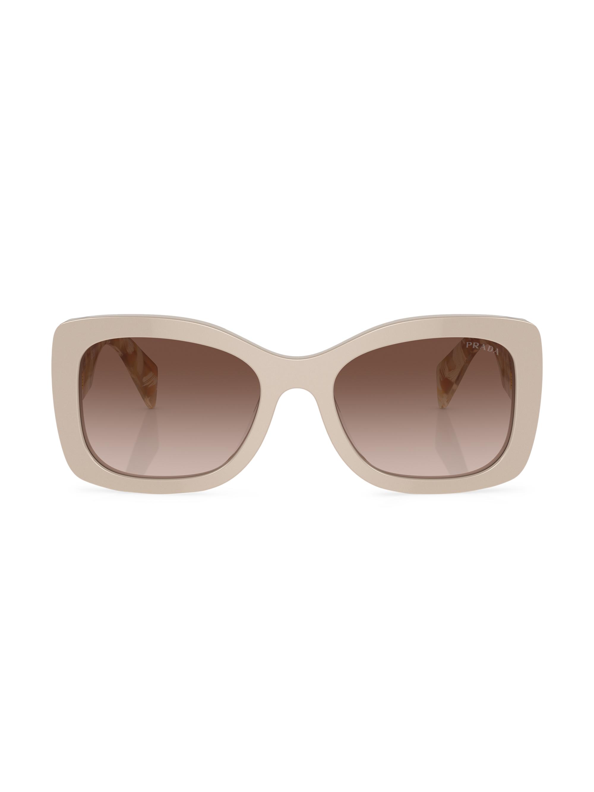 Prada Women's 56MM Rectangular Sunglasses - Brown Gradient