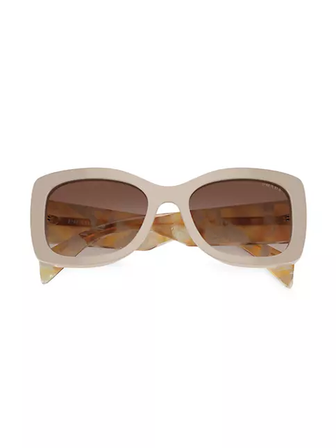 Shop Prada PR A08S 56MM Rectangular Sunglasses | Saks Fifth Avenue