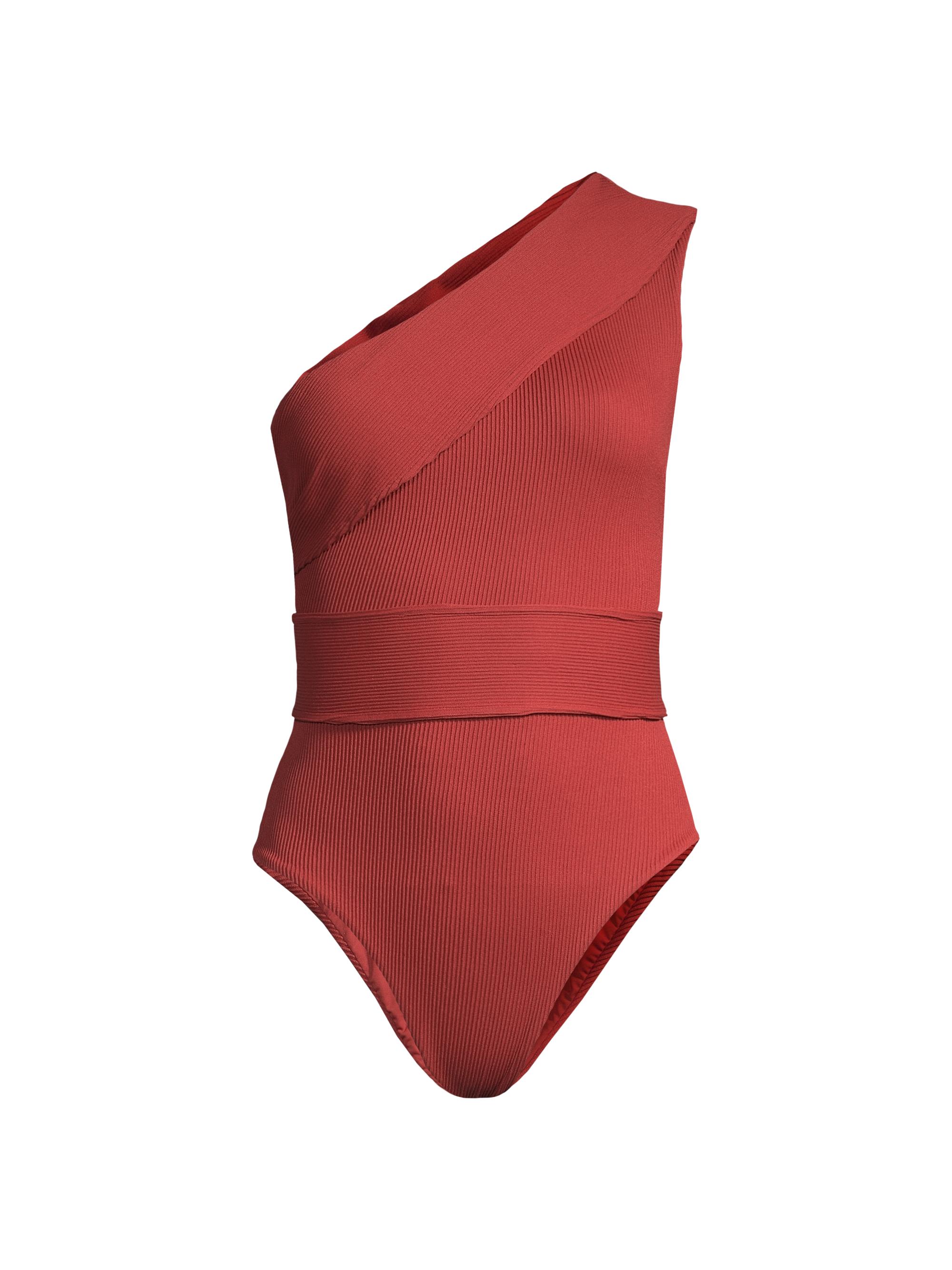 Haight. Women's Maria One-Shoulder One-Piece Swimsuit - Bordeaux