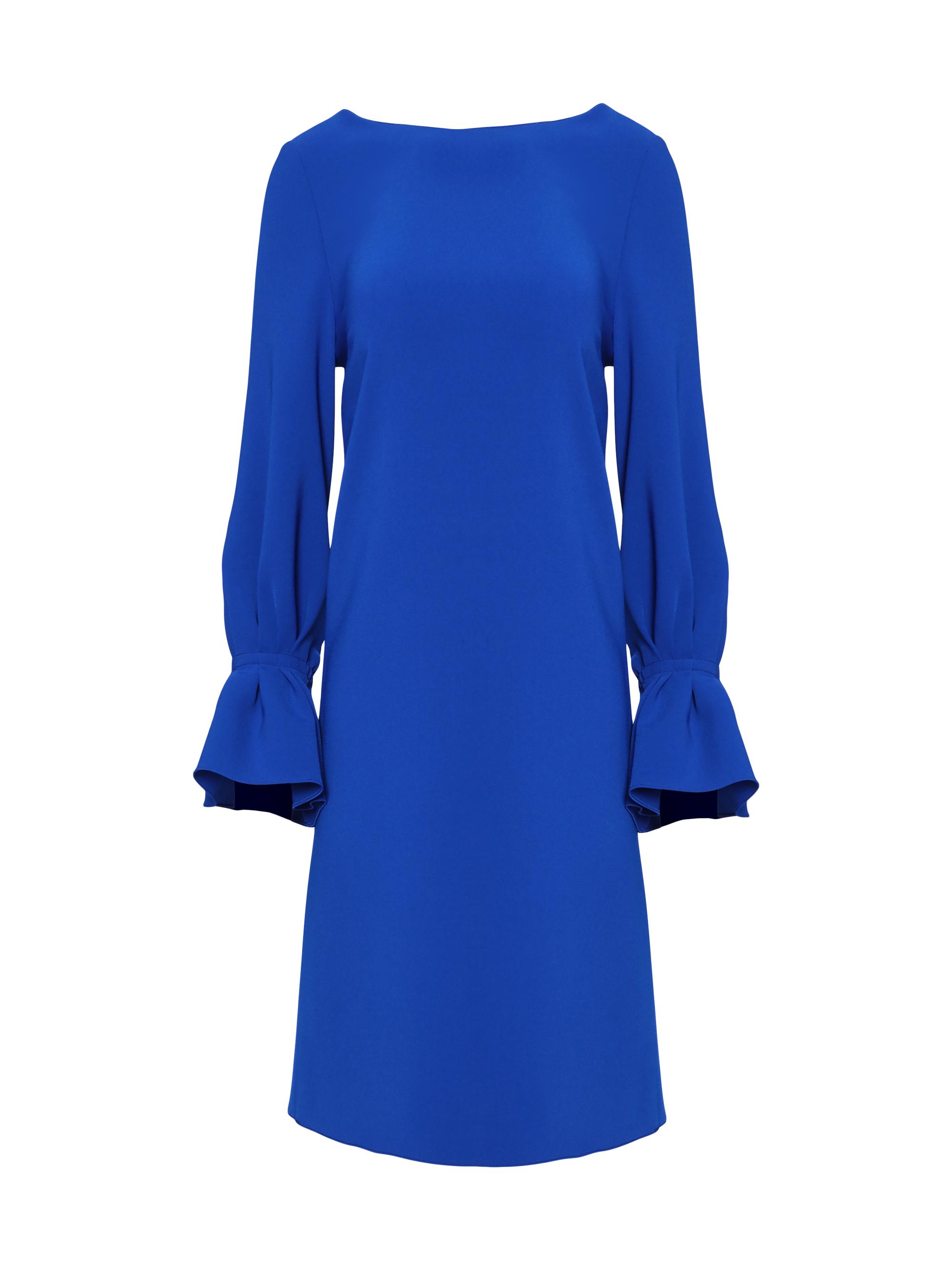 Carolina Herrera Women's Silk Puff-Sleeve Shift Minidress - Cobalt