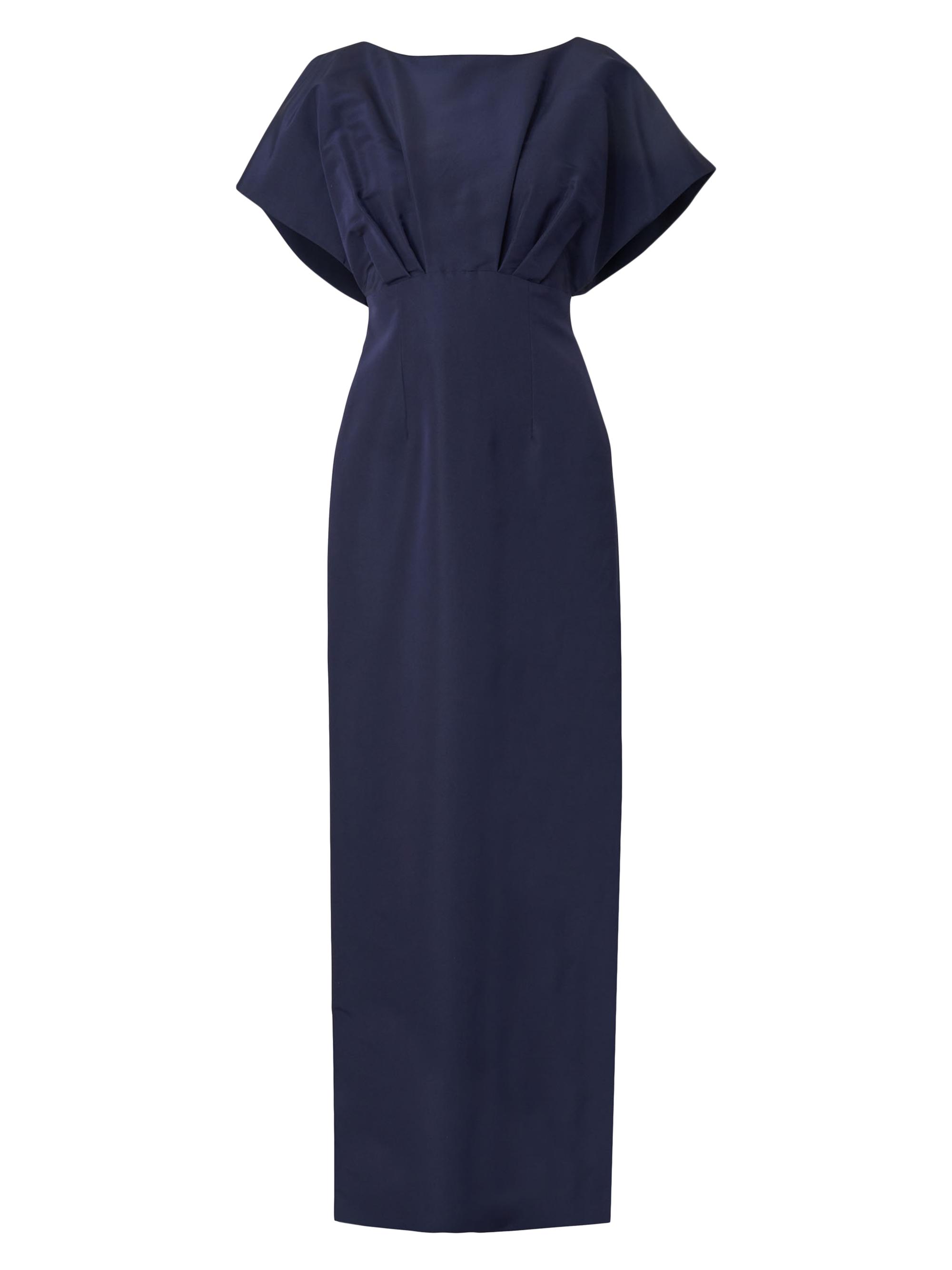 Carolina Herrera Women's Silk Faille Fan Bodice Column Gown - Midnight