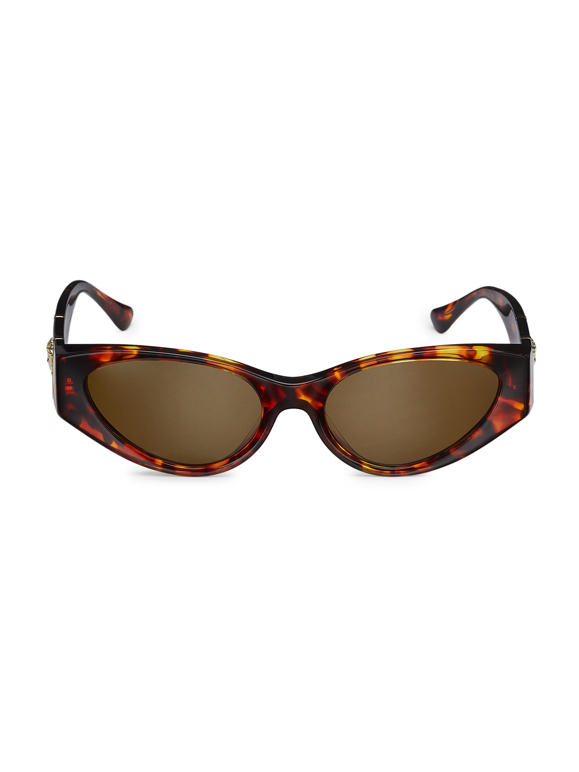 Versace Women's 55MM Cat-Eye Sunglasses - Dark Brown