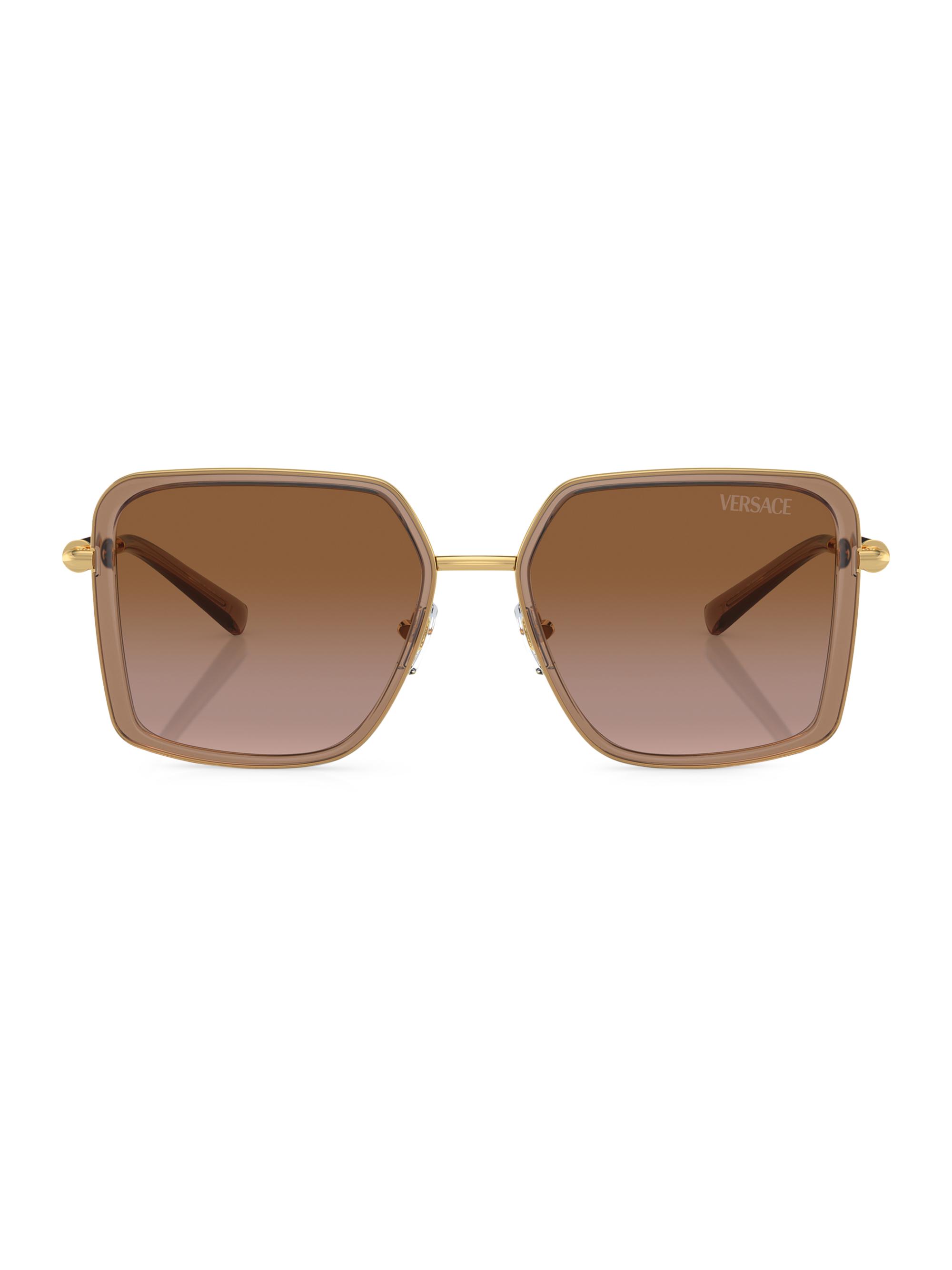 Versace Women's 56MM Square Sunglasses - Brown Gradient